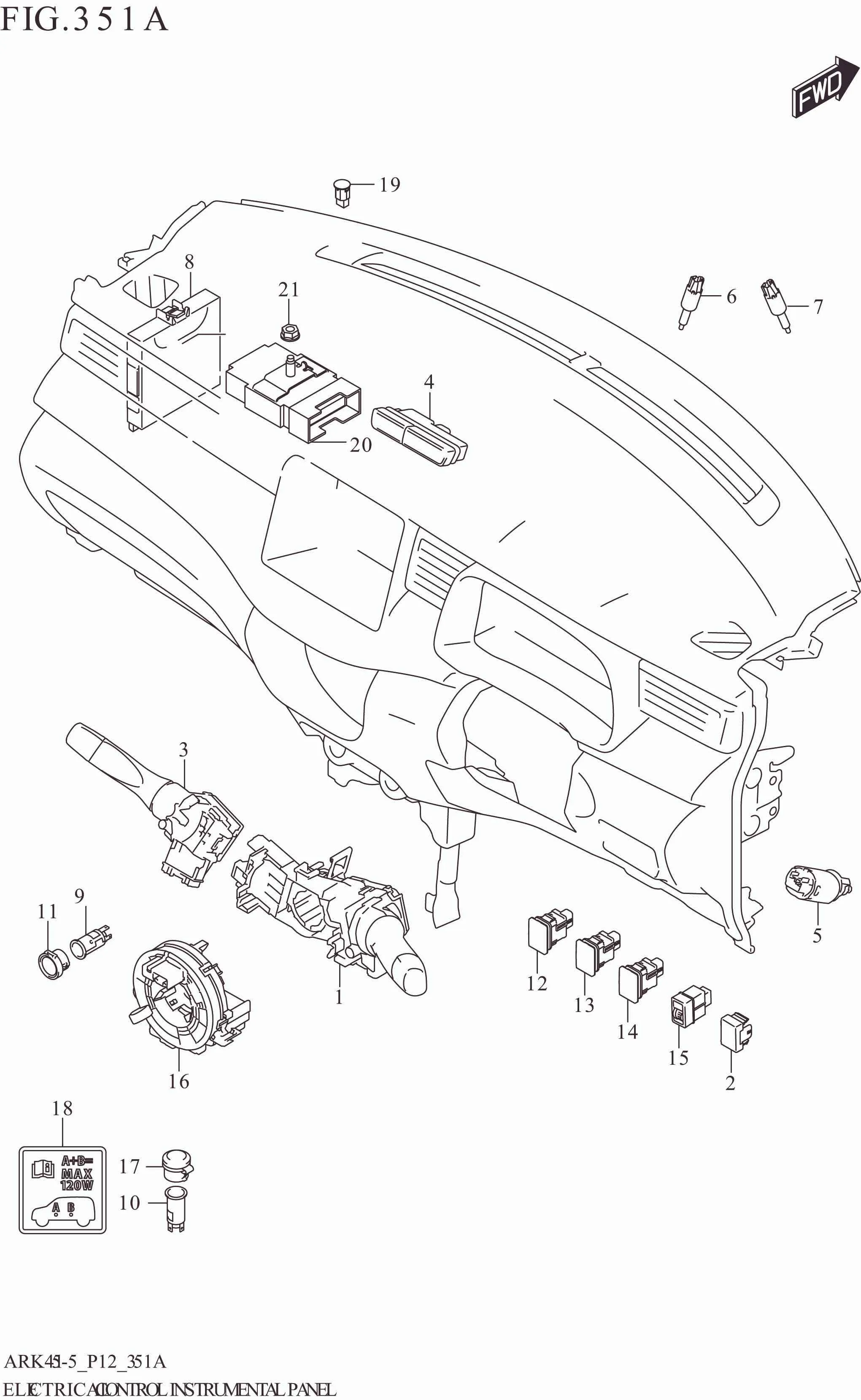 FIG. 351A ELECTRICAL CONTROL INSTRUMENTAL PANEL