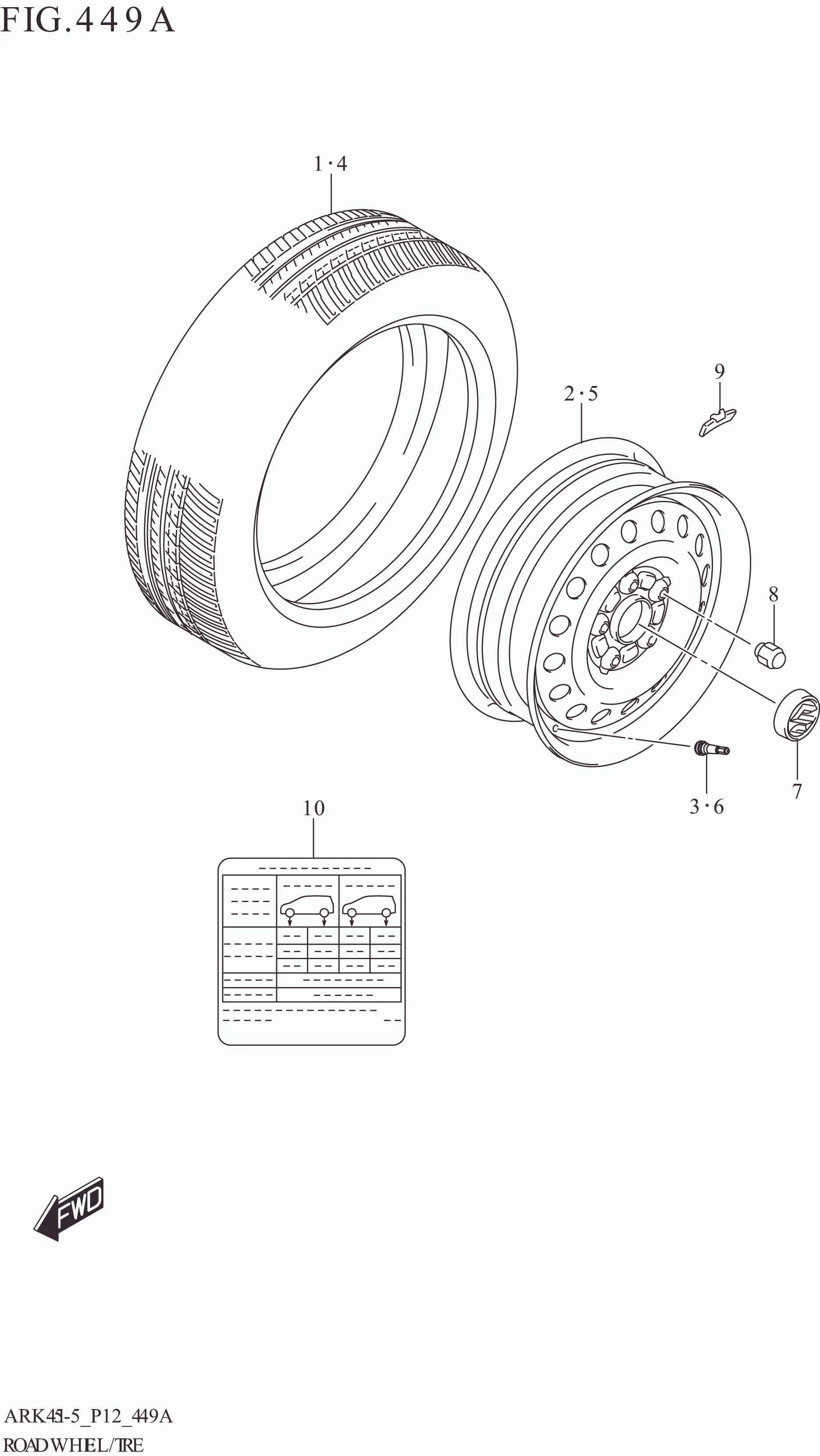 FIG. 449A ROAD WHEEL/TIRE (ERTIGA:GA)