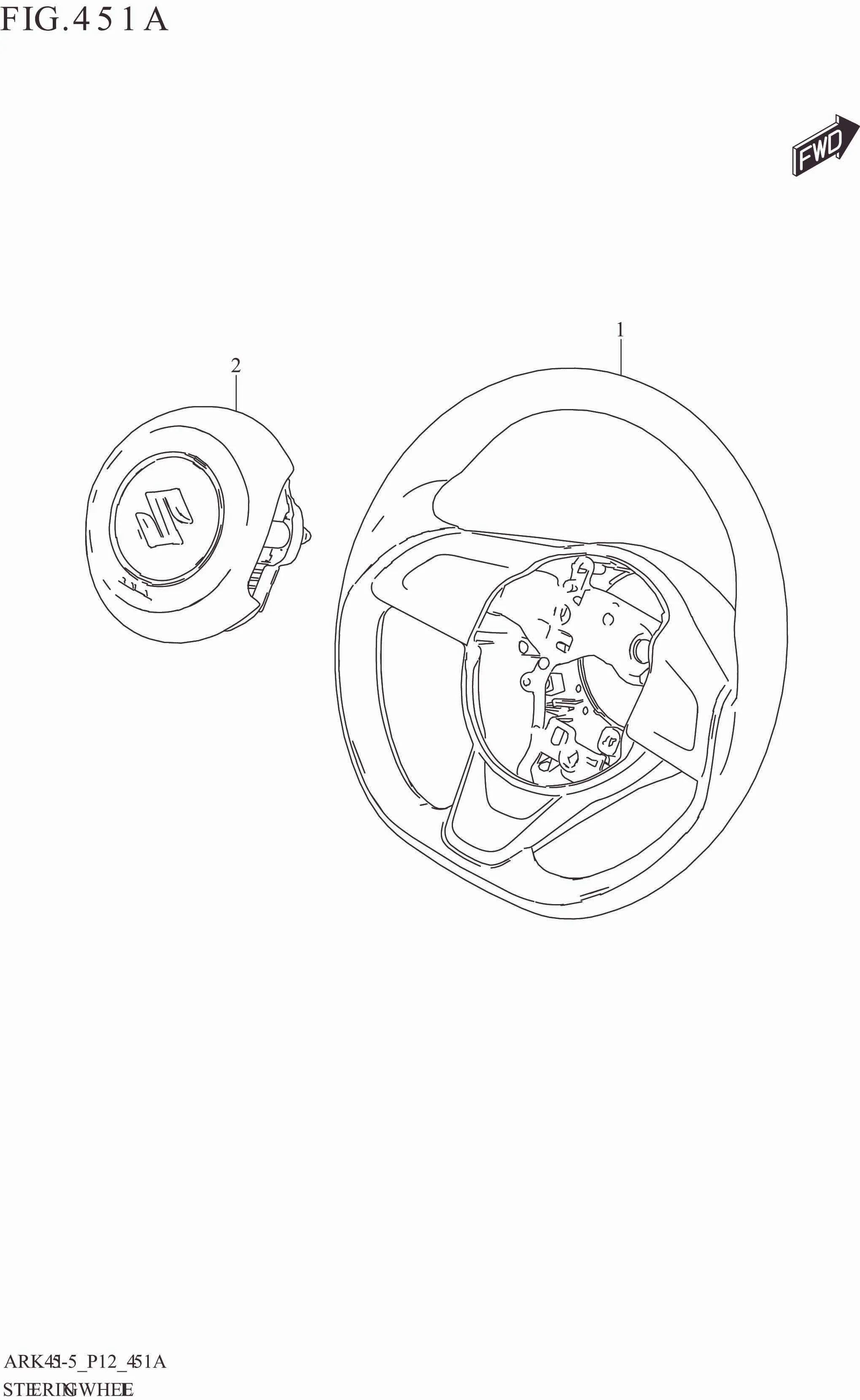 FIG. 451A STEERING WHEEL (GA)