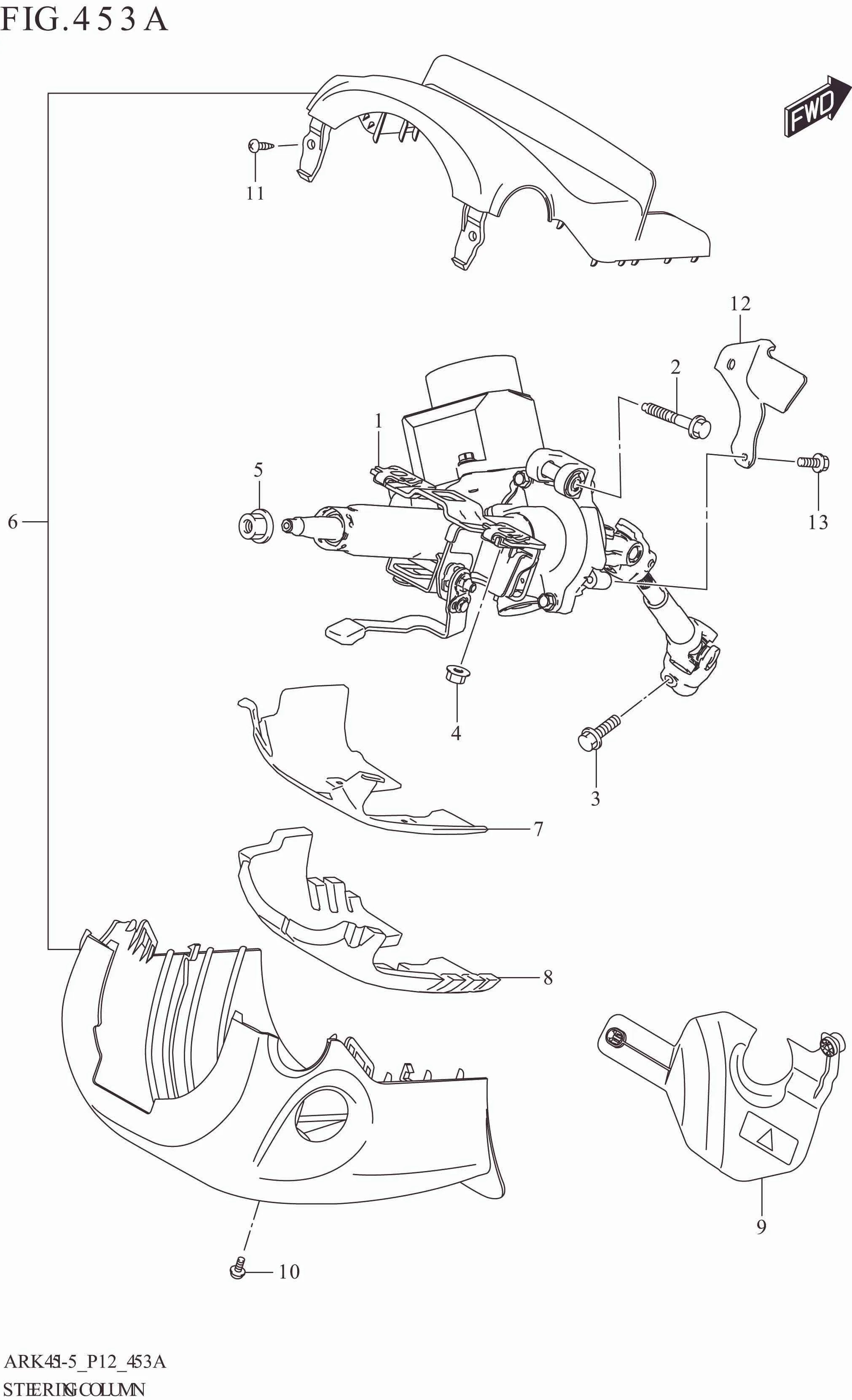 FIG. 453A STEERING COLUMN (GA,GL)
