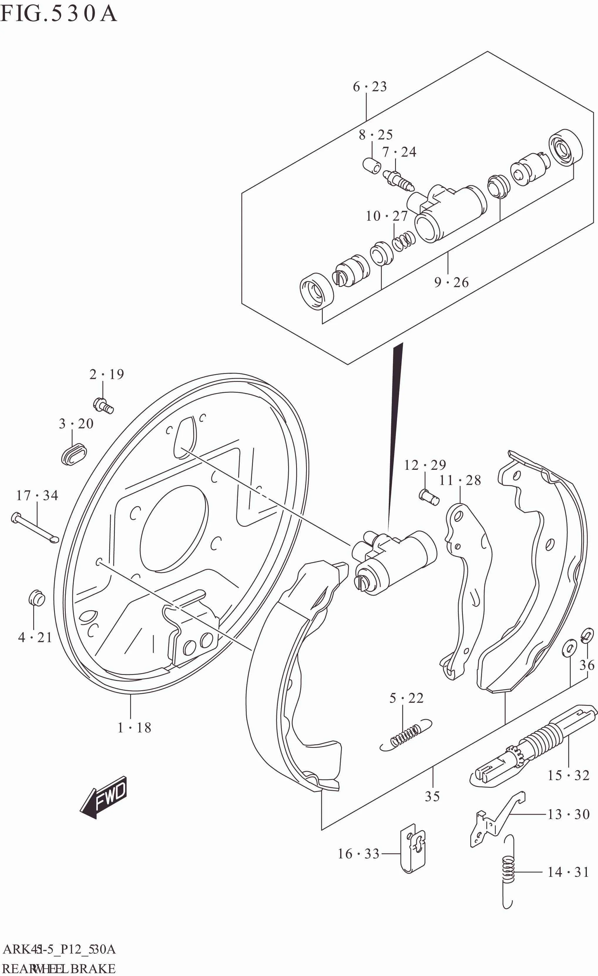 FIG. 530A REAR WHEEL BRAKE