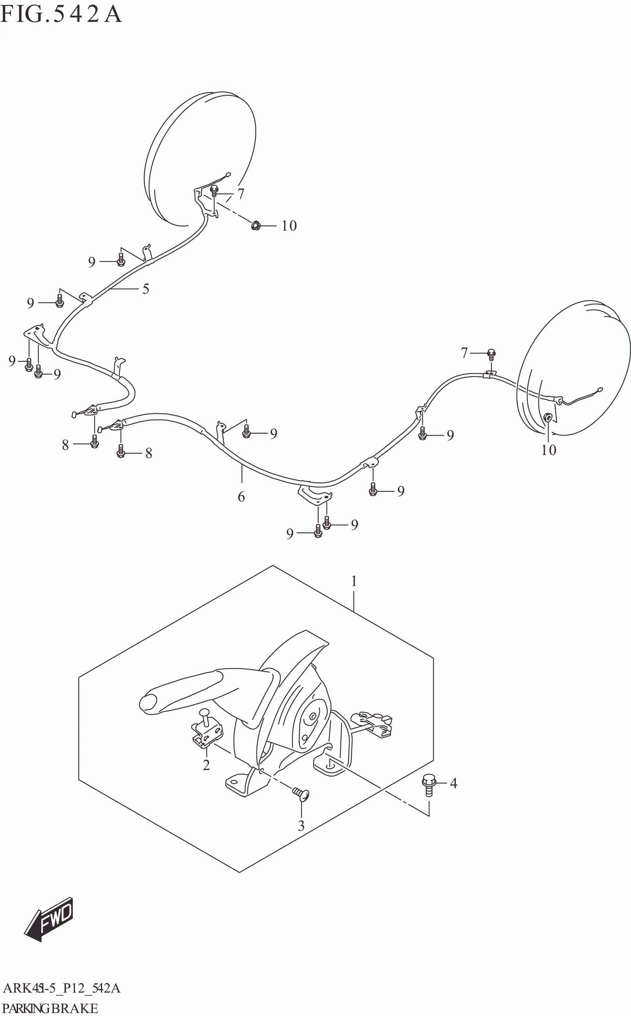 FIG. 542A PARKING BRAKE