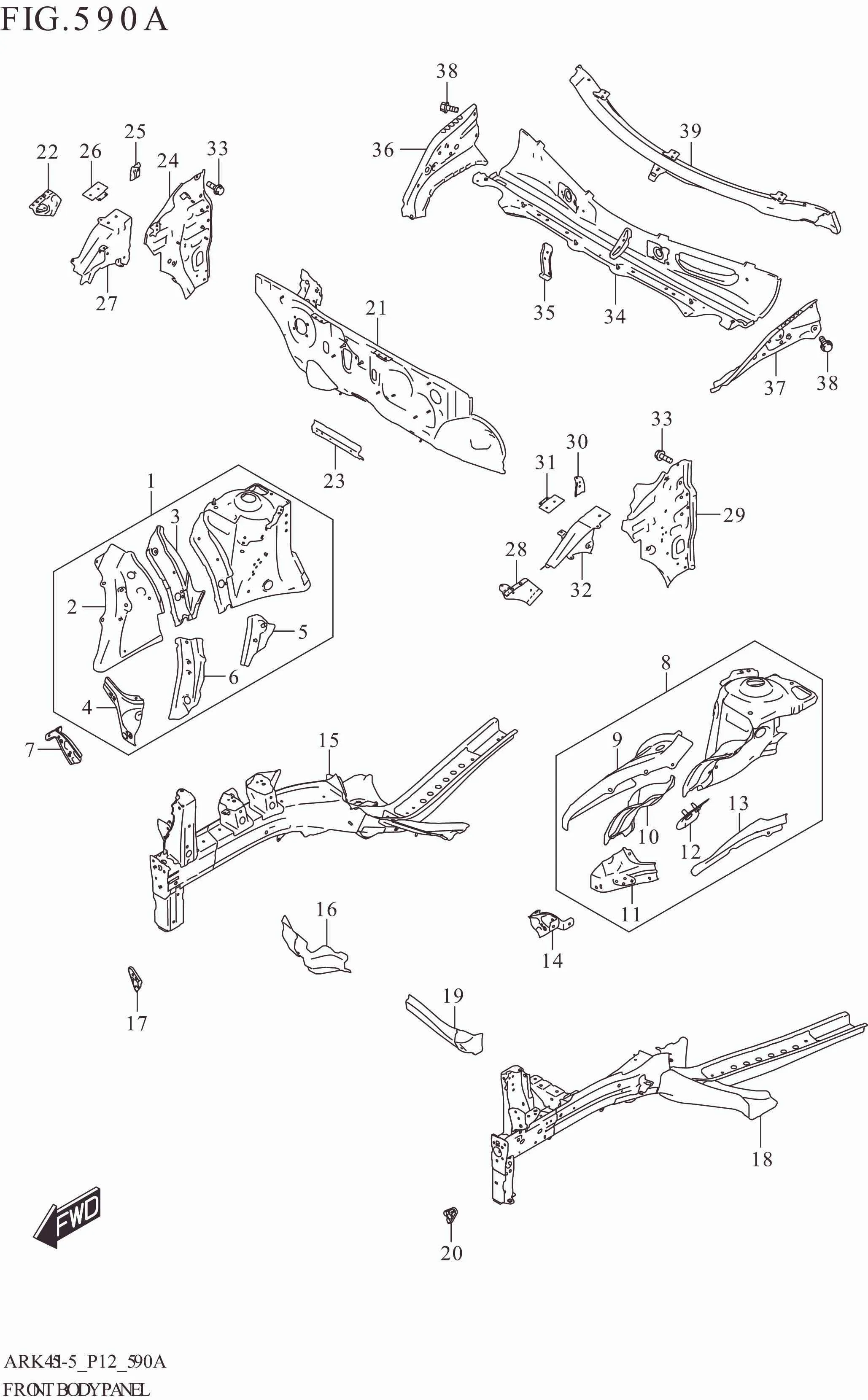 FIG. 590A FRONT BODY PANEL (ERTIGA)