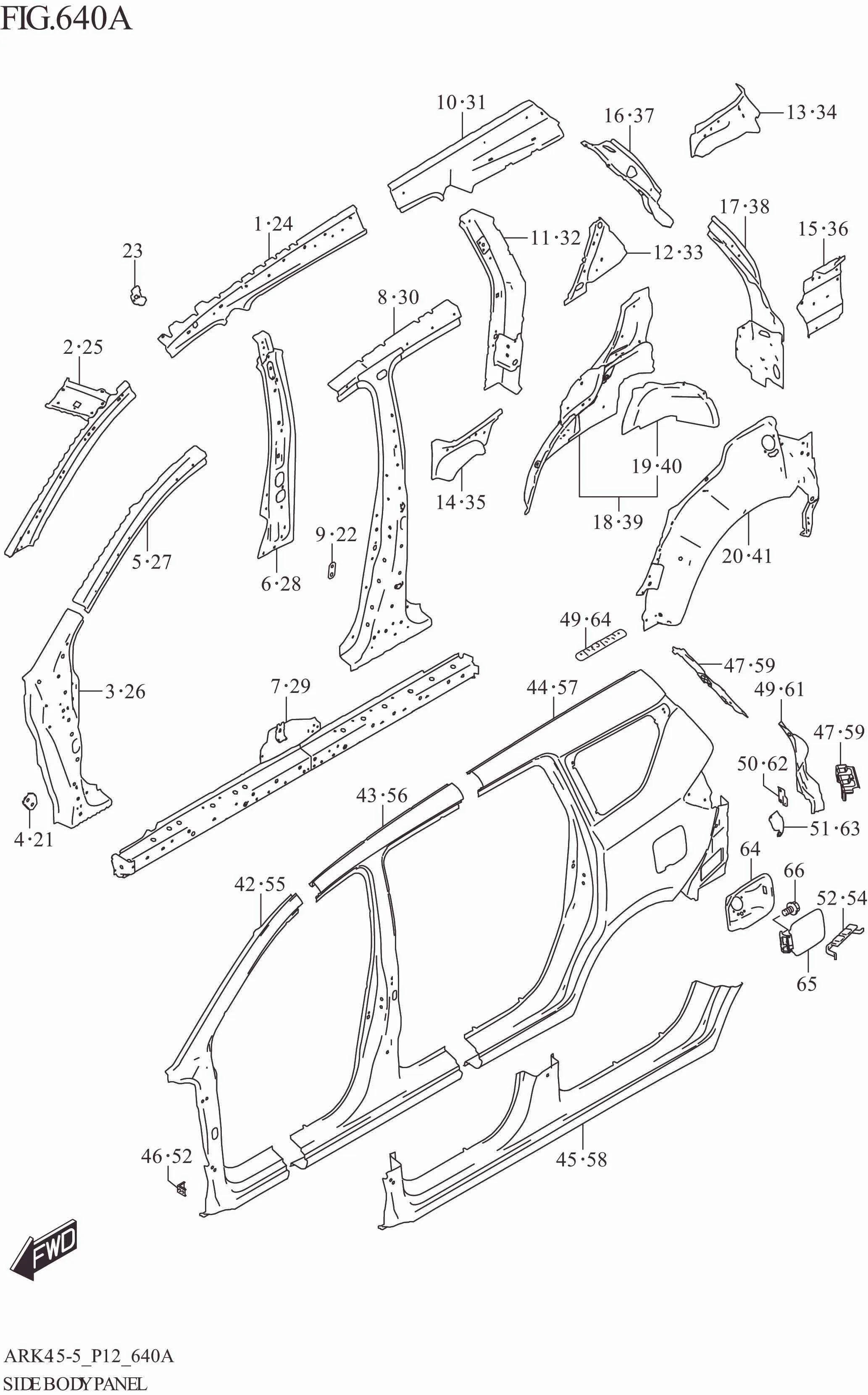 FIG. 640A SIDE BODY PANEL