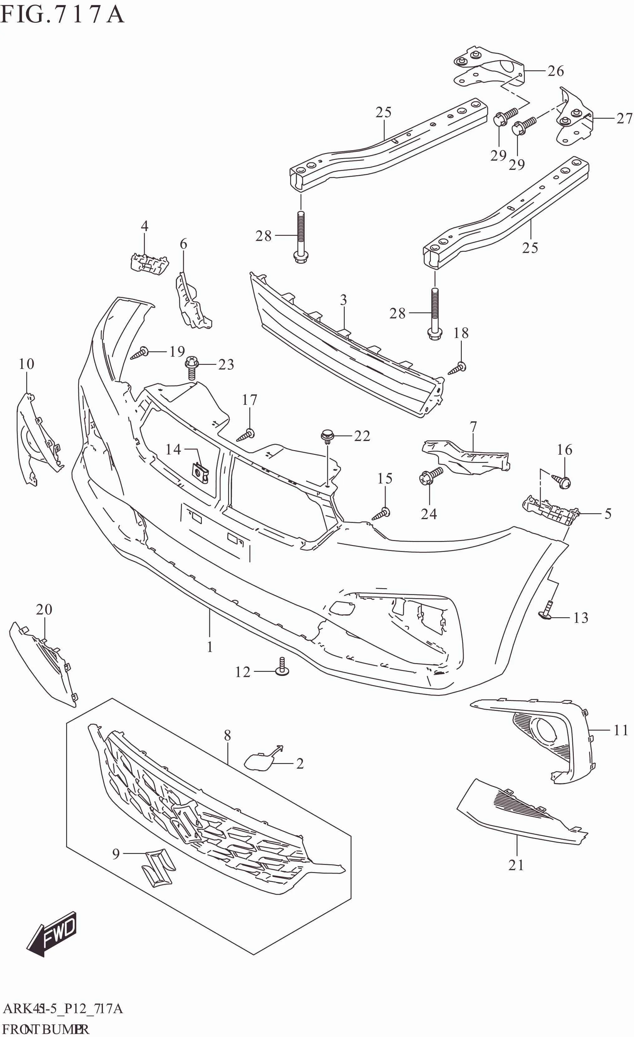 FIG. 717A FRONT BUMPER (ERTIGA:(GA,GL,GX))