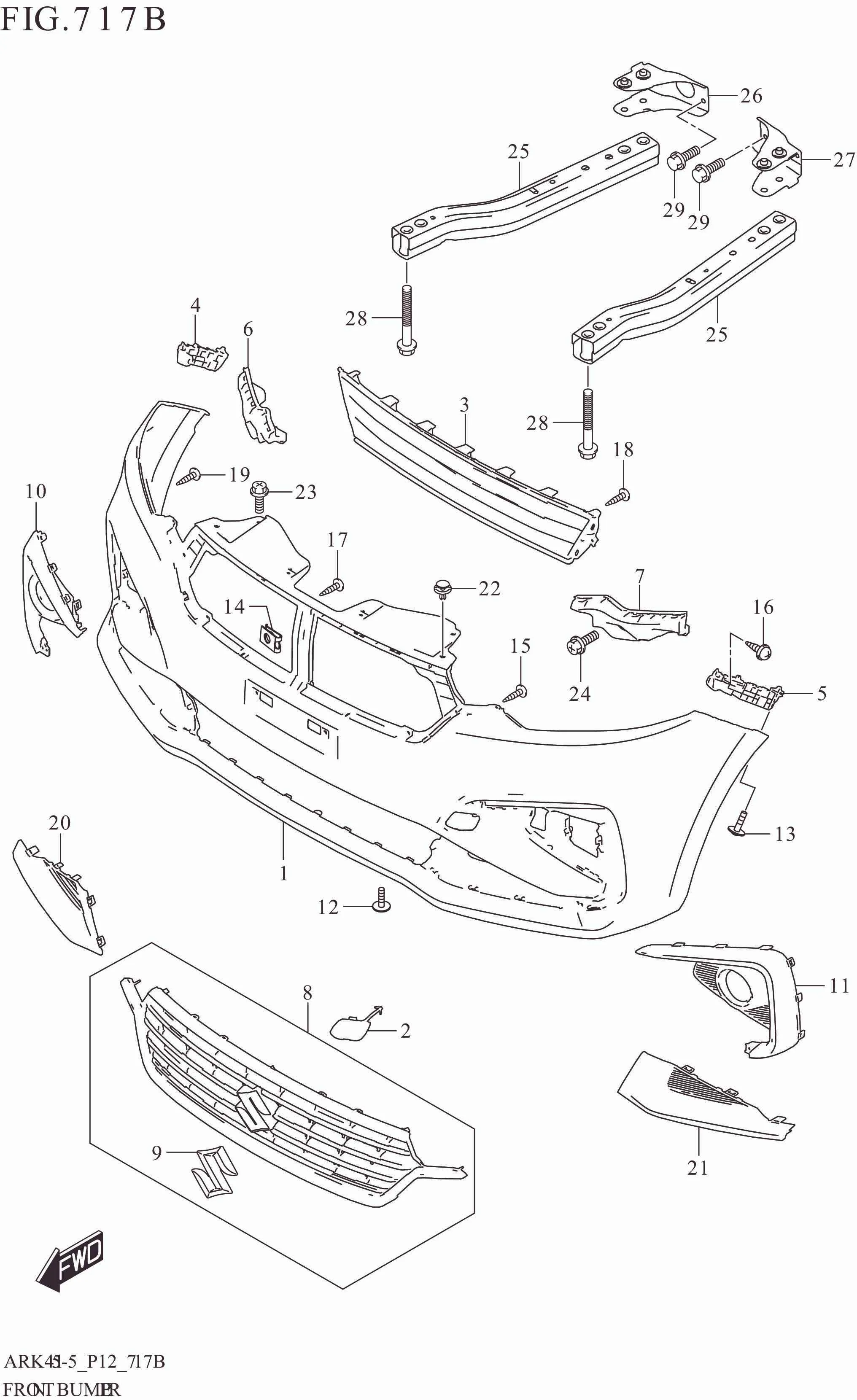 FIG. 717B FRONT BUMPER (ERTIGA:CRUISE)