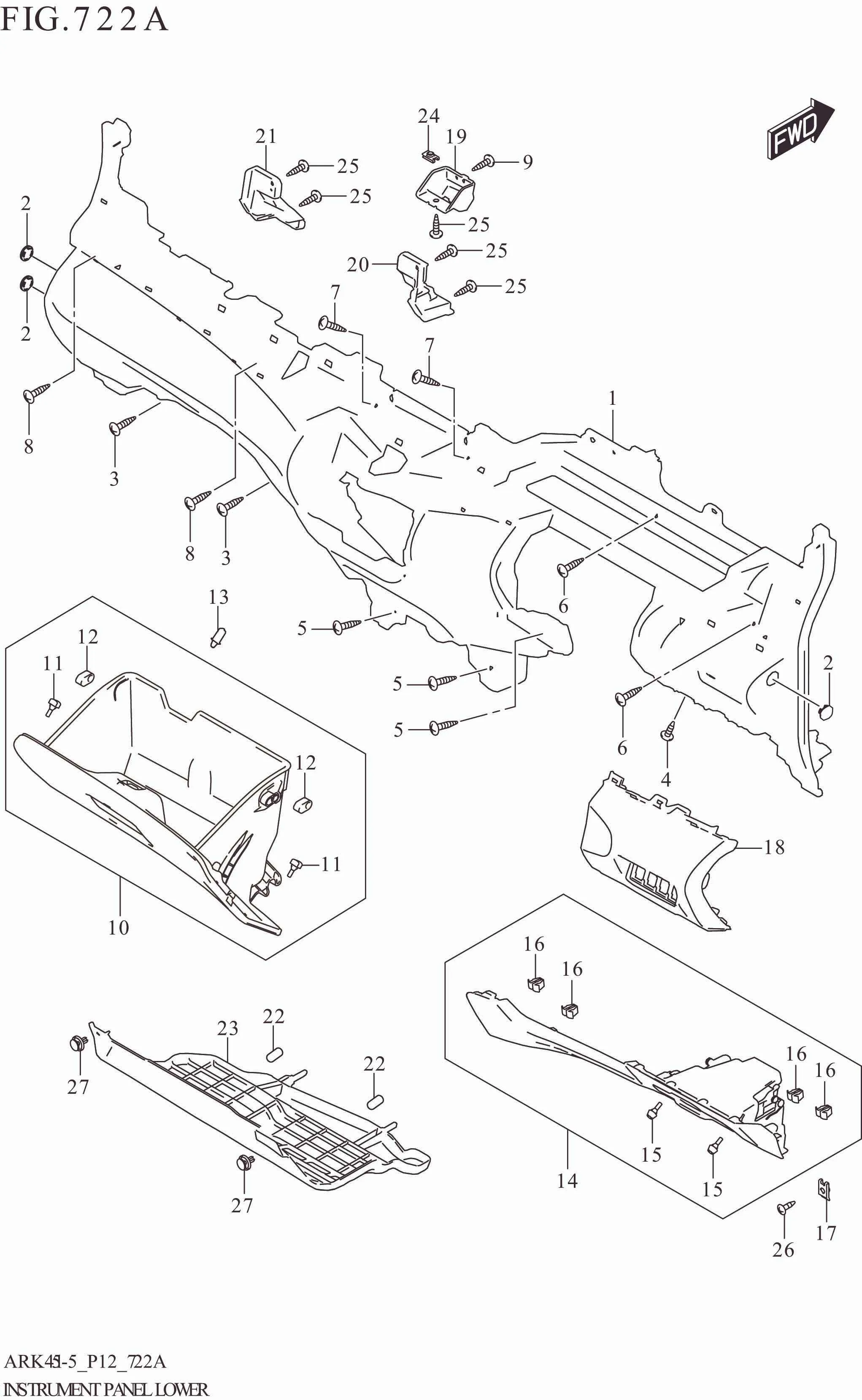 FIG. 722A INSTRUMENT PANEL LOWER