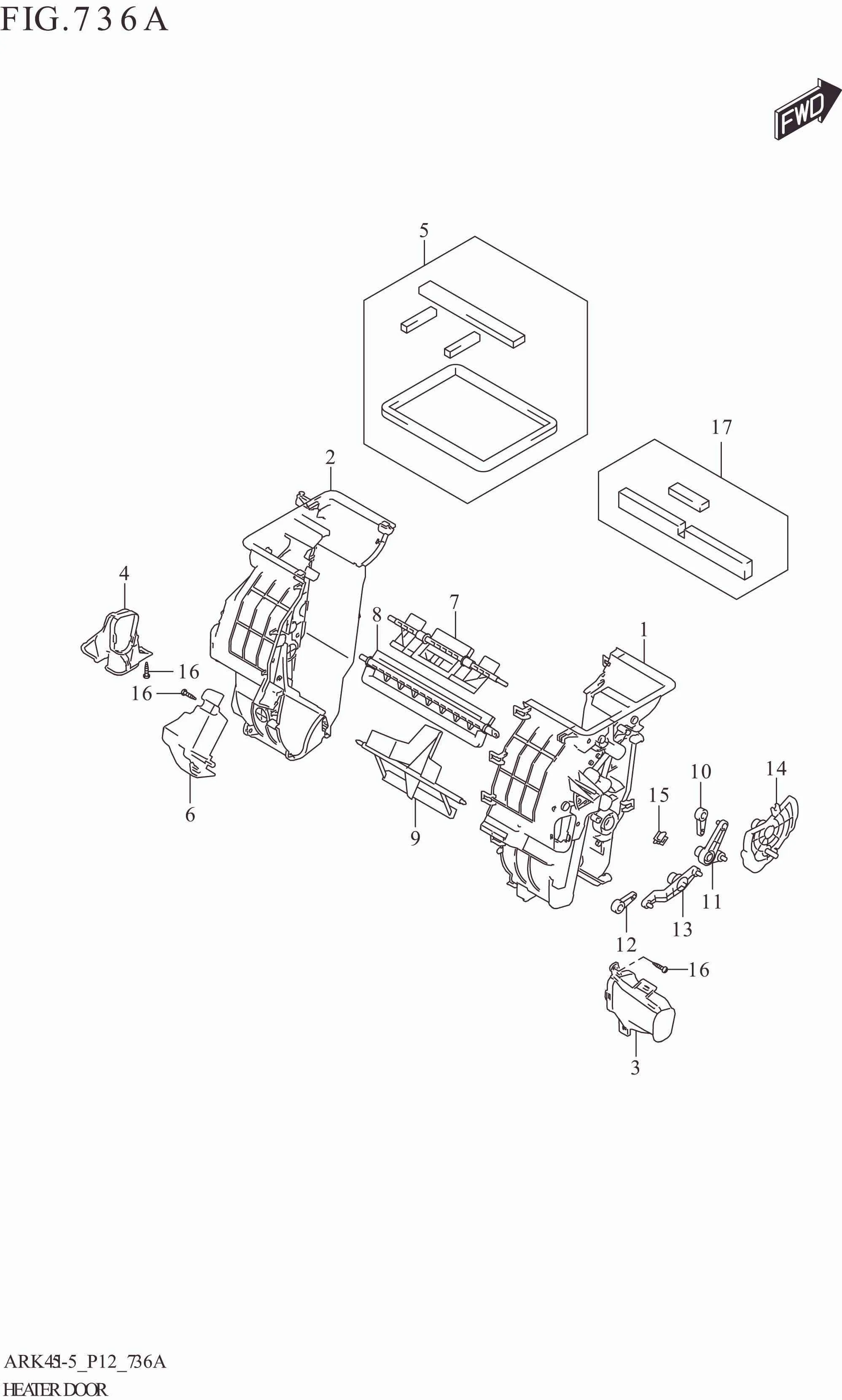 FIG. 736A HEATER DOOR (GA)