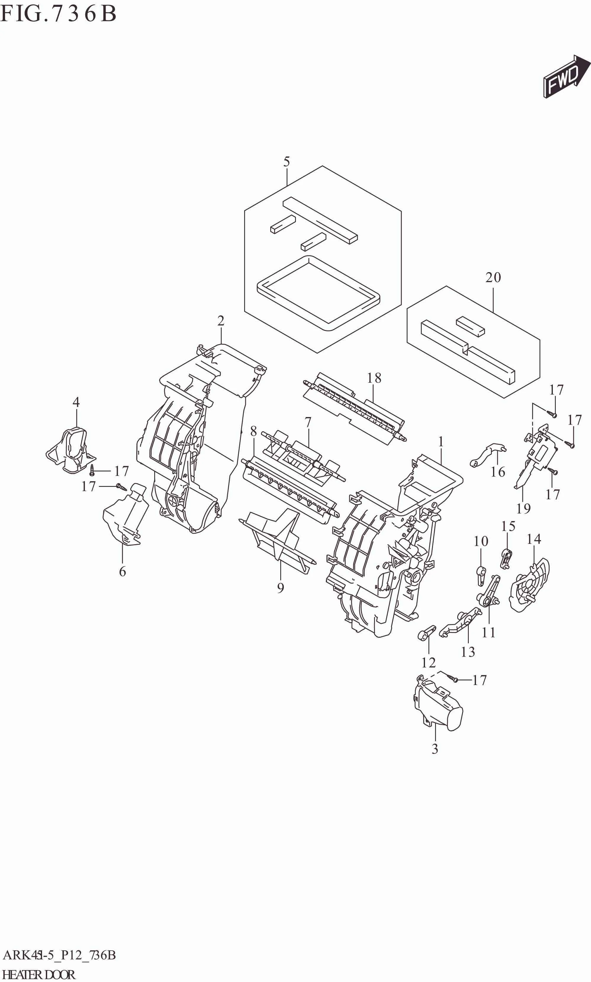 FIG. 736B HEATER DOOR (GL)