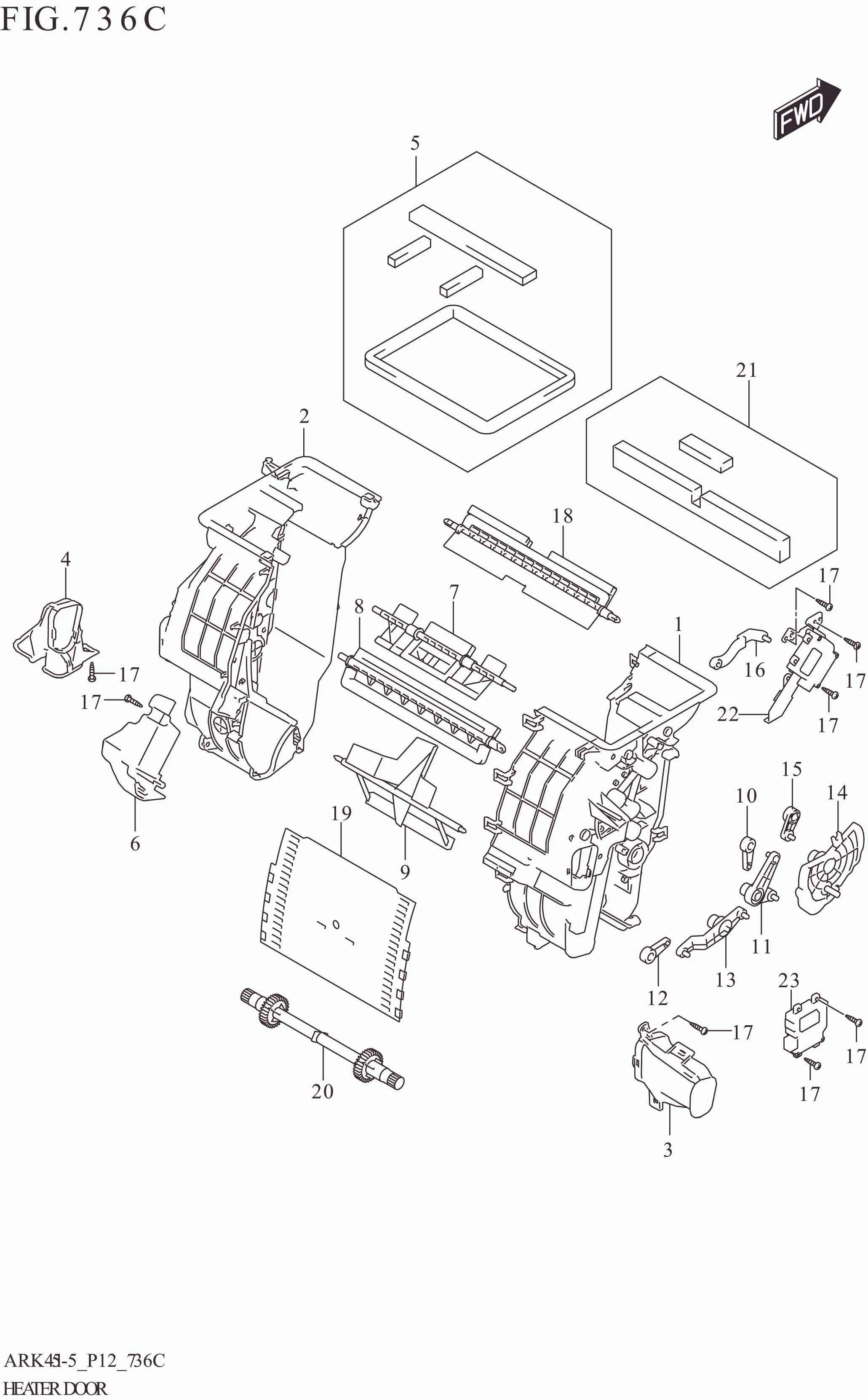FIG. 736C HEATER DOOR (GX,CRUISE)