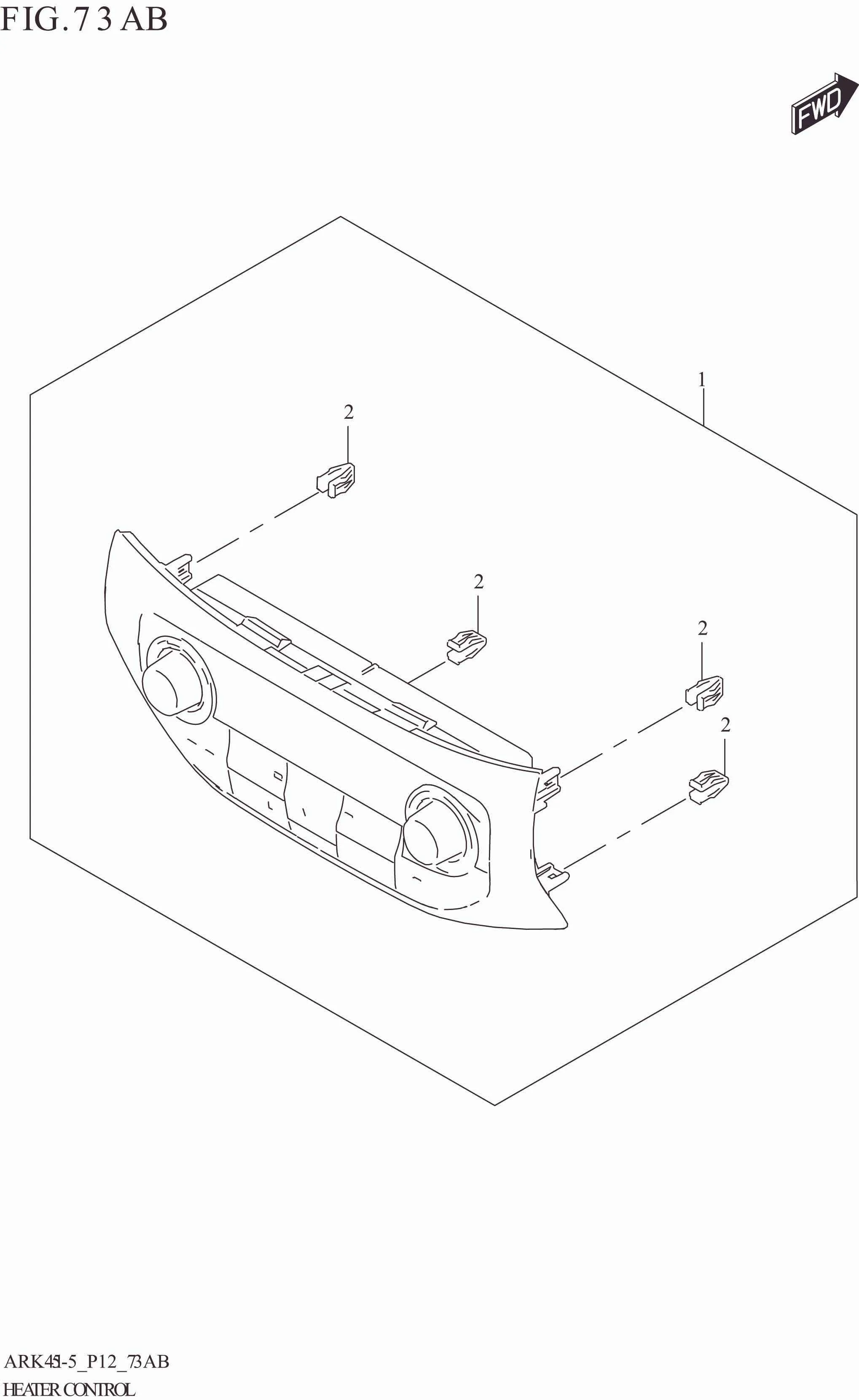 FIG. 73AB HEATER CONTROL (GL,GX,CRUISE)