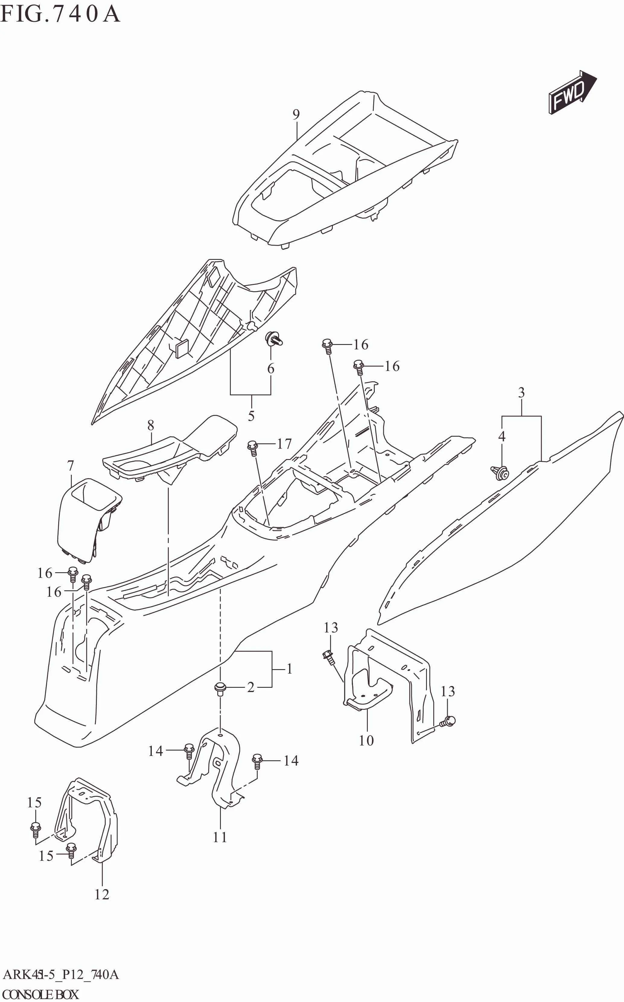 FIG. 740A CONSOLE BOX (ERTIGA:(GA,GL))