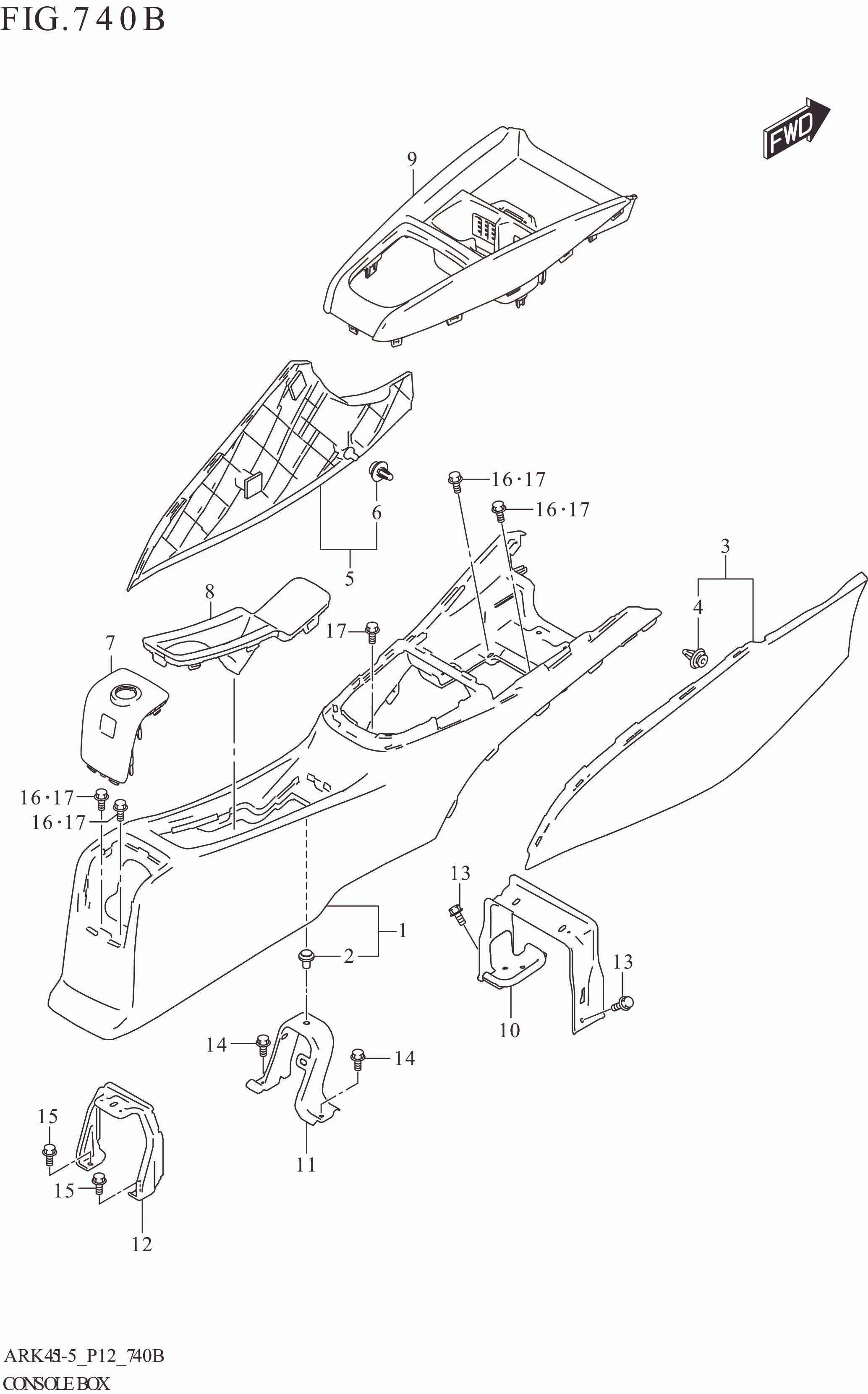 FIG. 740B CONSOLE BOX (ERTIGA:(GX,CRUISE))