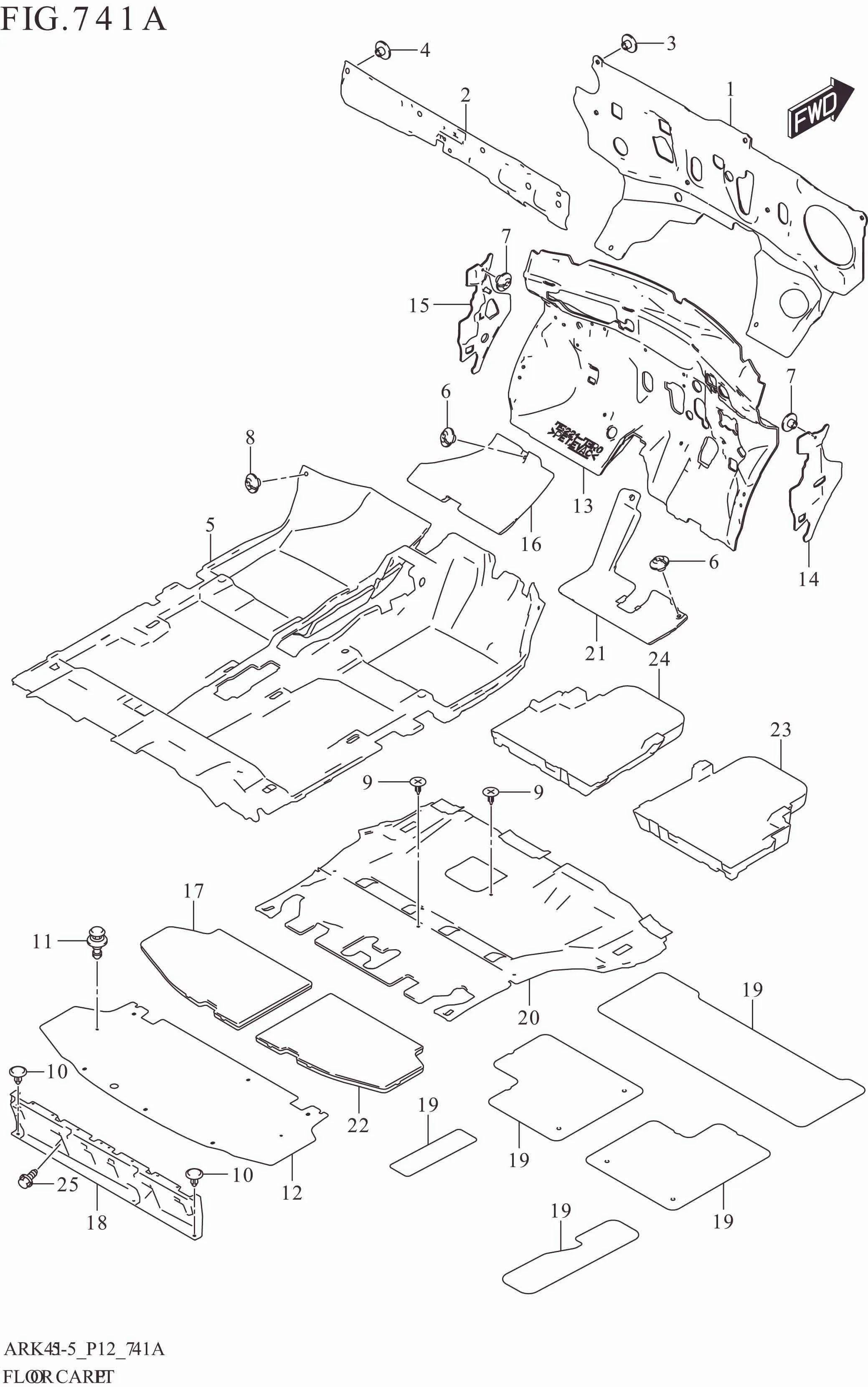 FIG. 741A FLOOR CARPET
