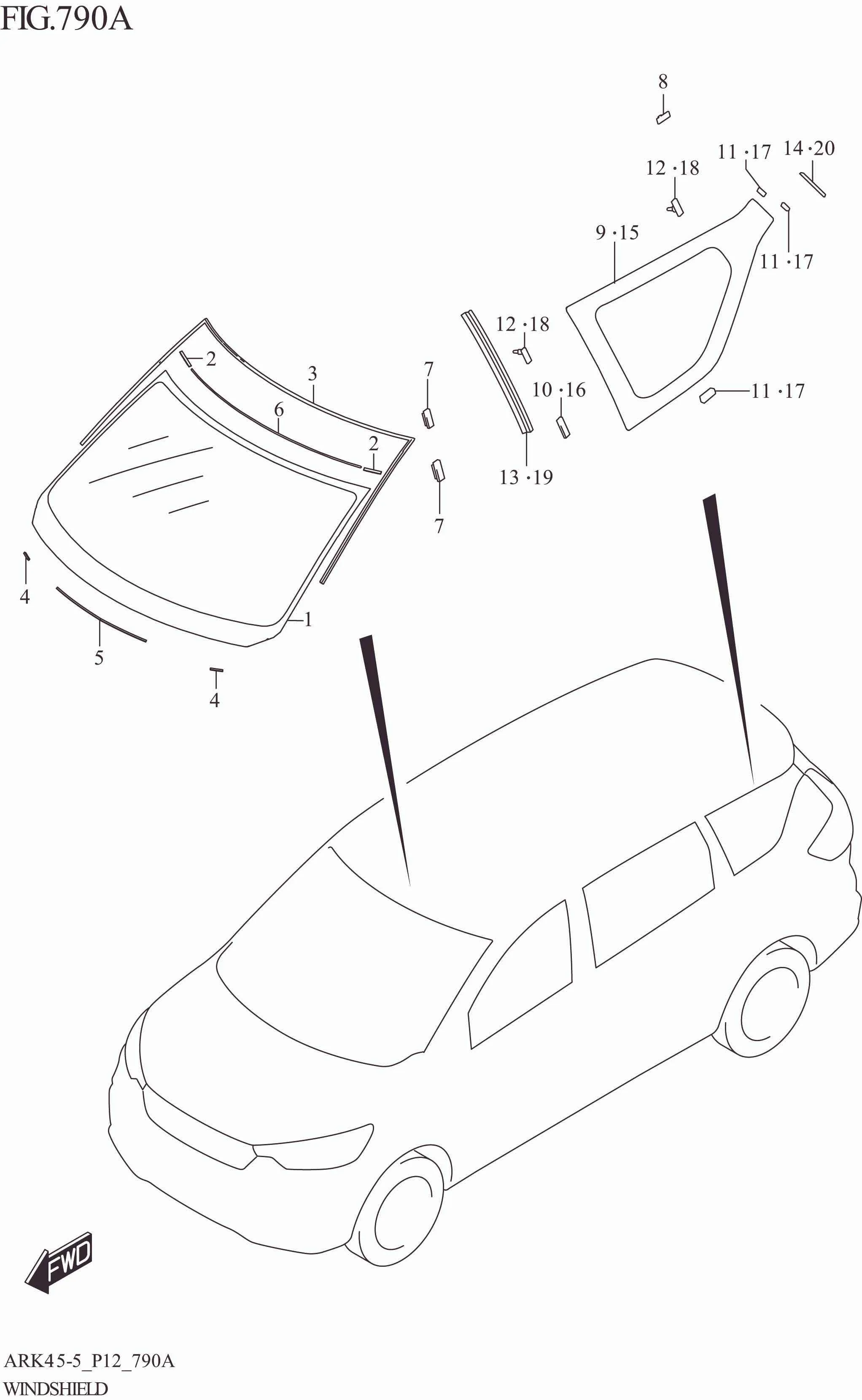 FIG. 790A WINDSHIELD