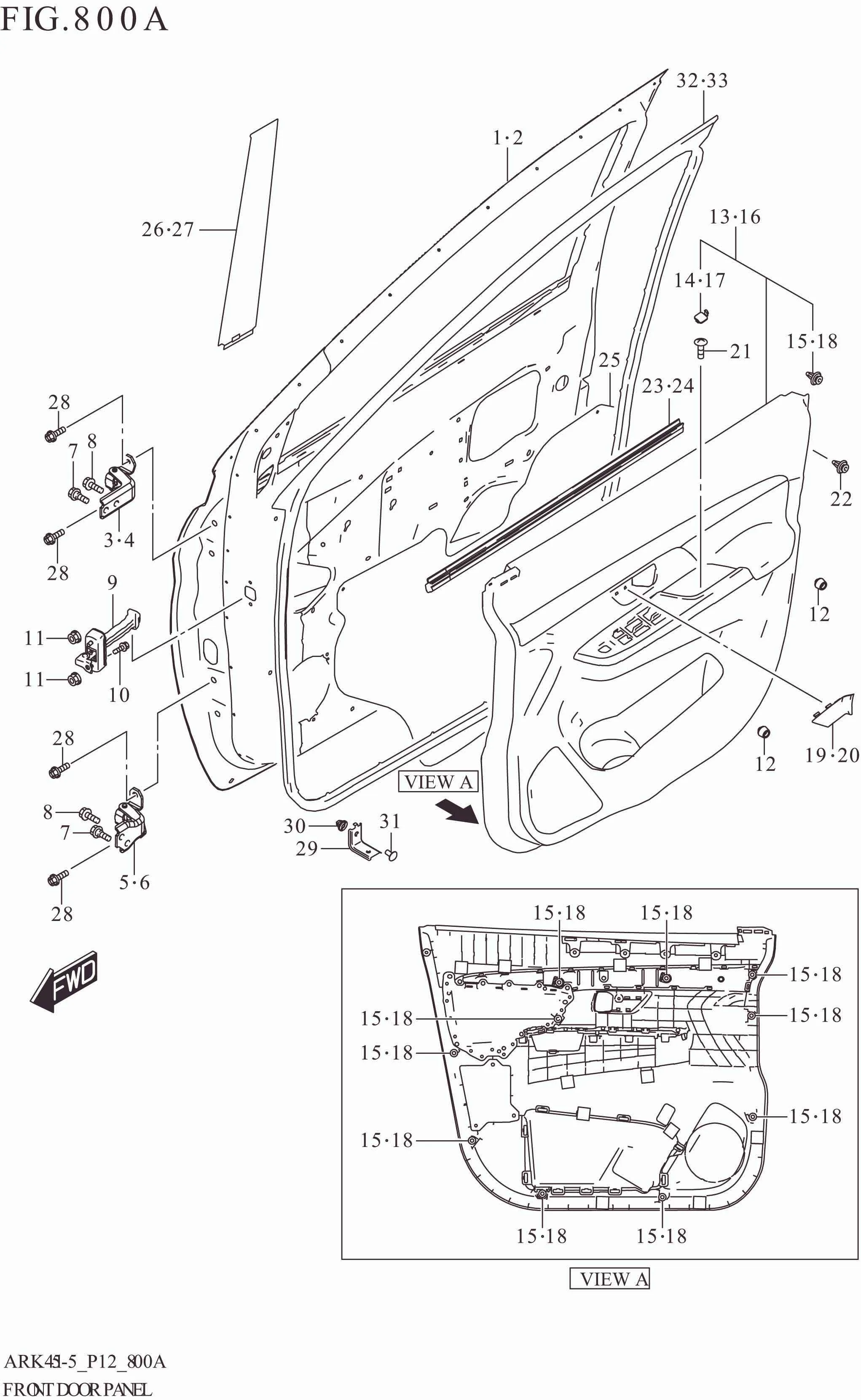 FIG. 800A FRONT DOOR PANEL