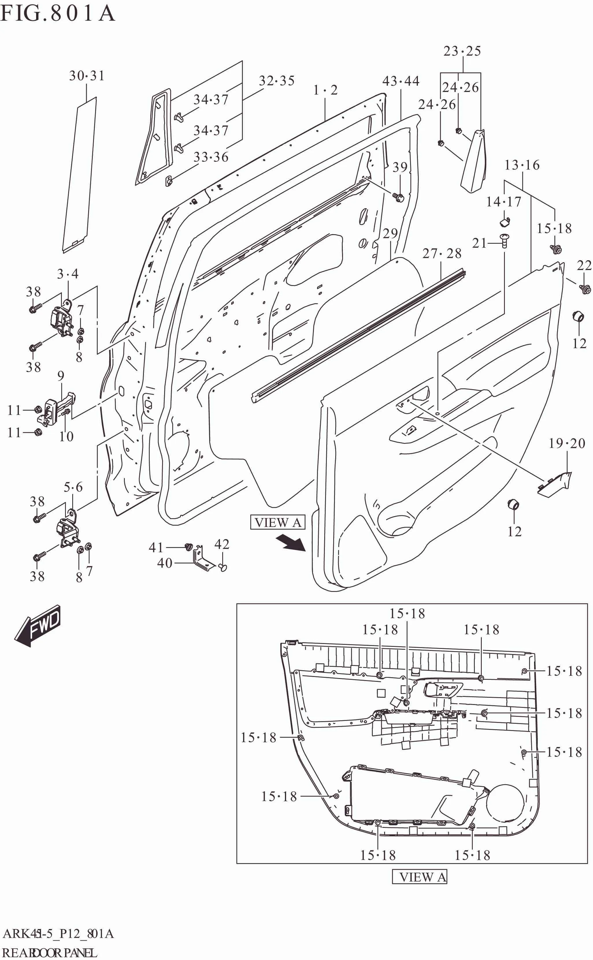 FIG. 801A REAR DOOR PANEL