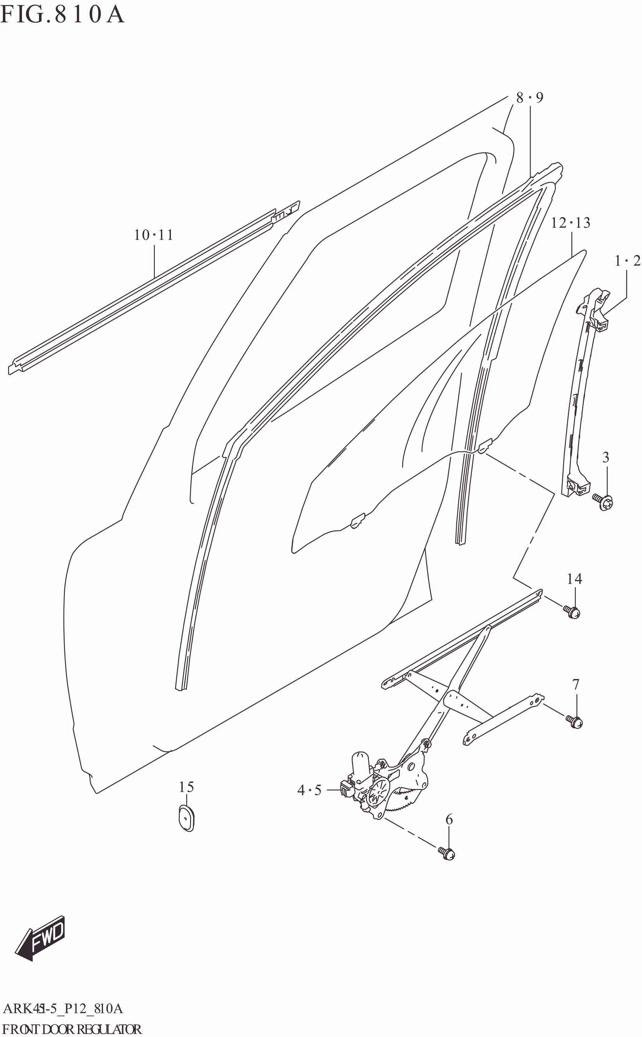 FIG. 810A FRONT DOOR REGULATOR
