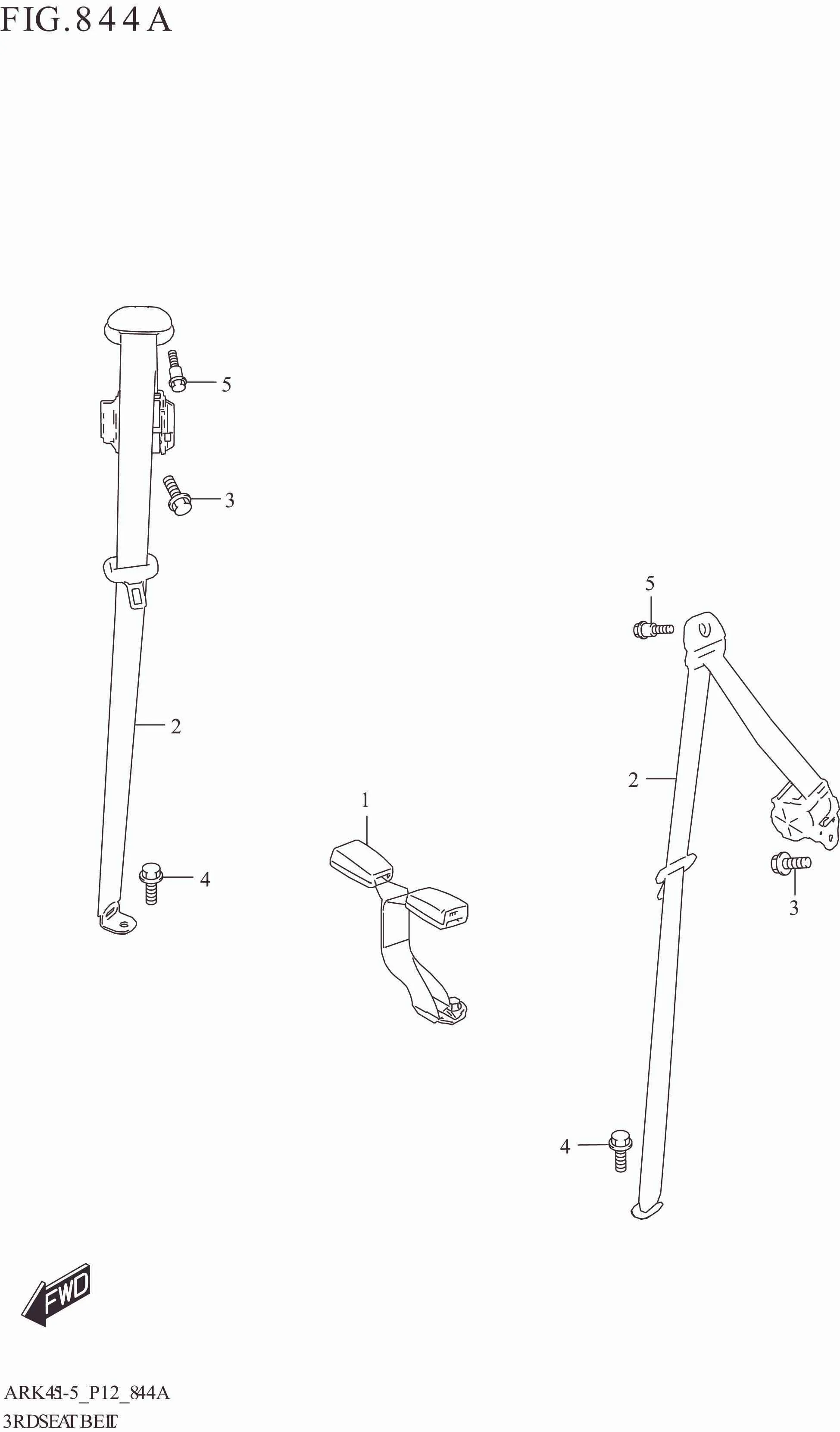 FIG. 844A 2ND SEAT BELT