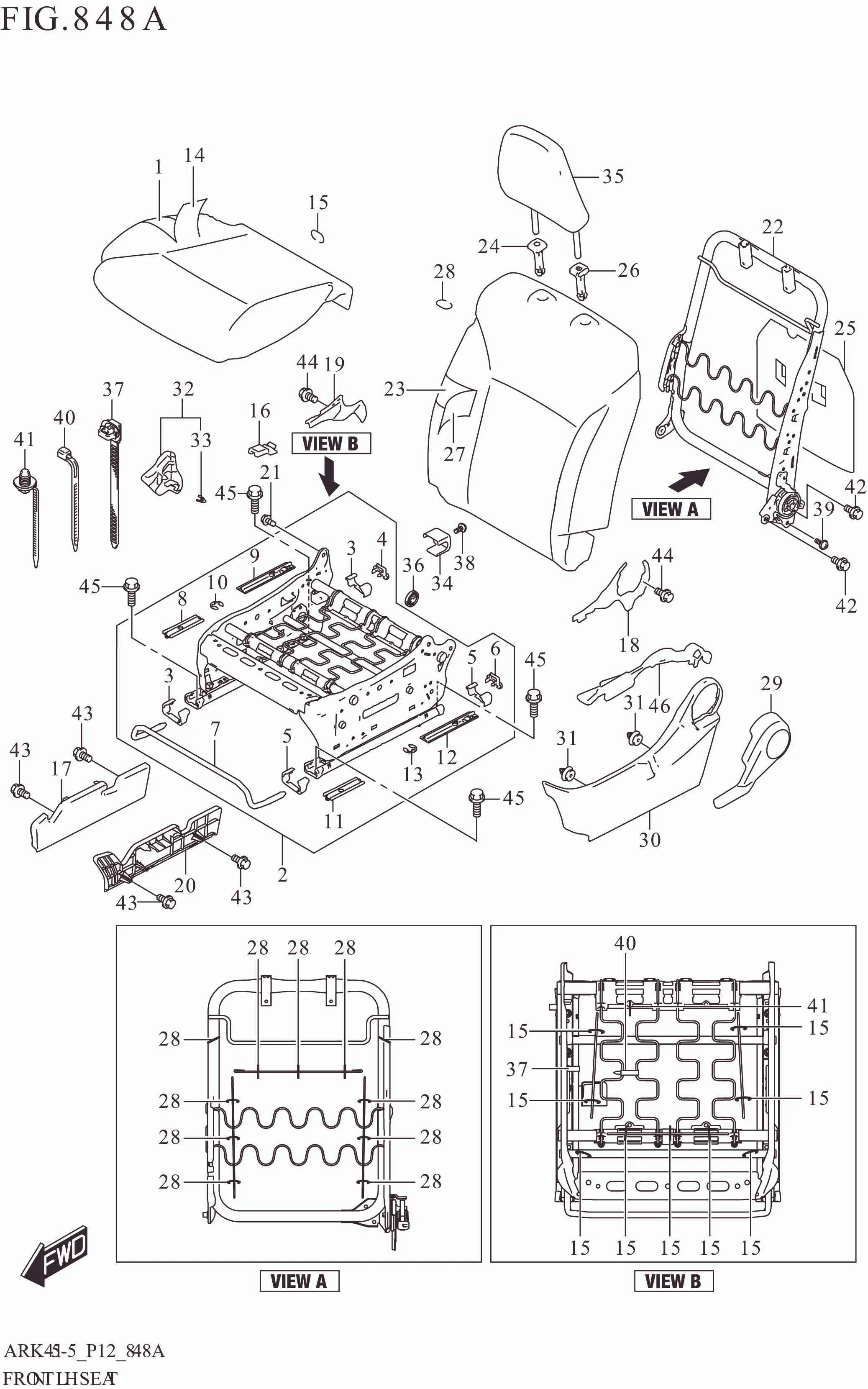 FIG. 848A FRONT LH SEAT (ERTIGA:GA)