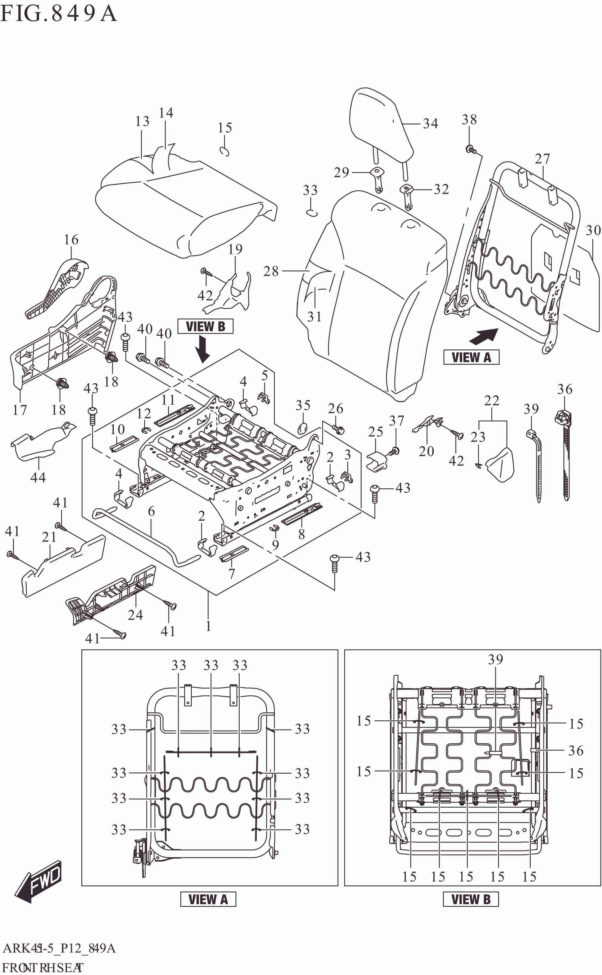 FIG. 849A FRONT RH SEAT (ERTIGA:(GA,GL))