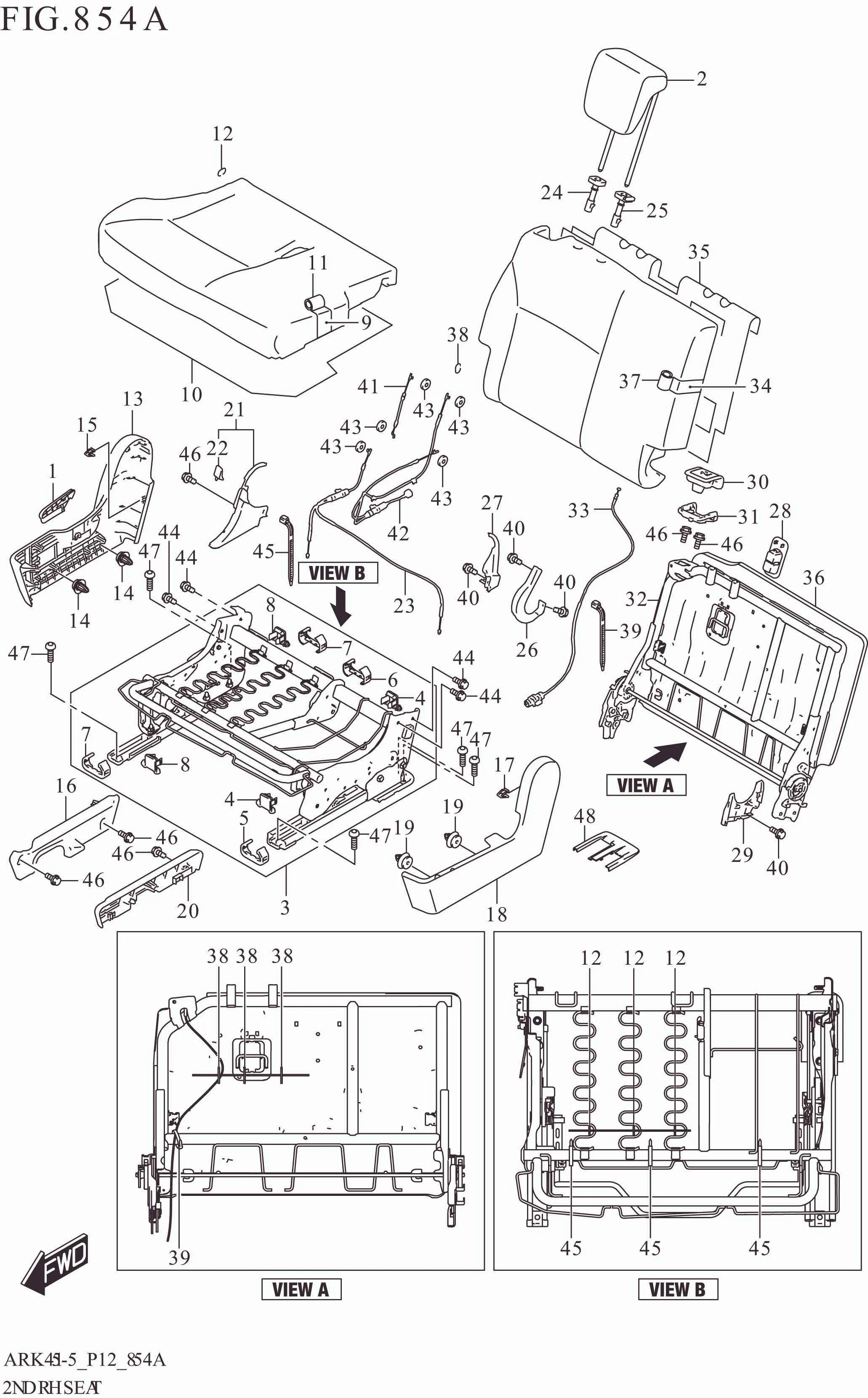 FIG. 854A 2ND RH SEAT (GA)