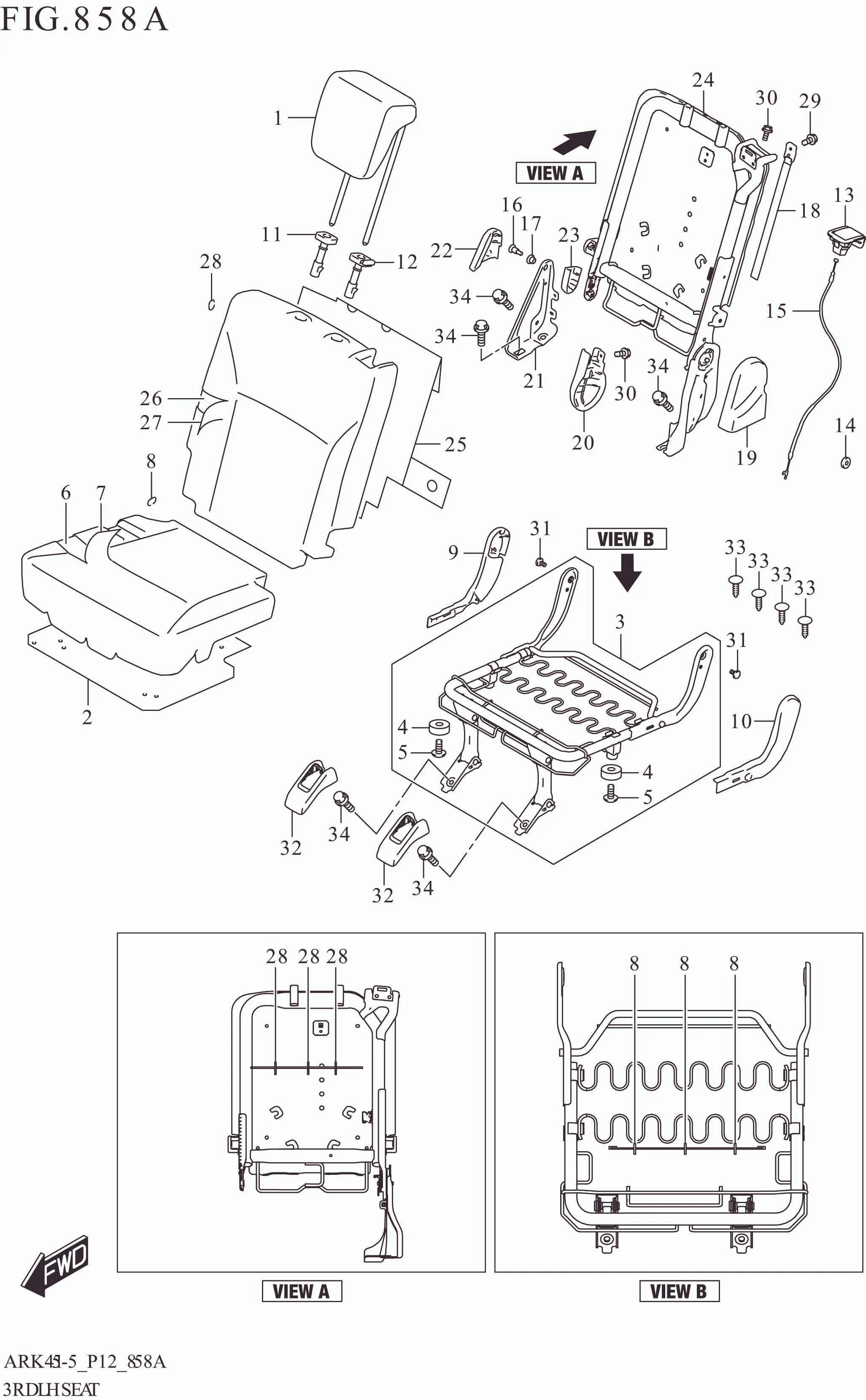 FIG. 858A 3RD LH SEAT (ERTIGA)