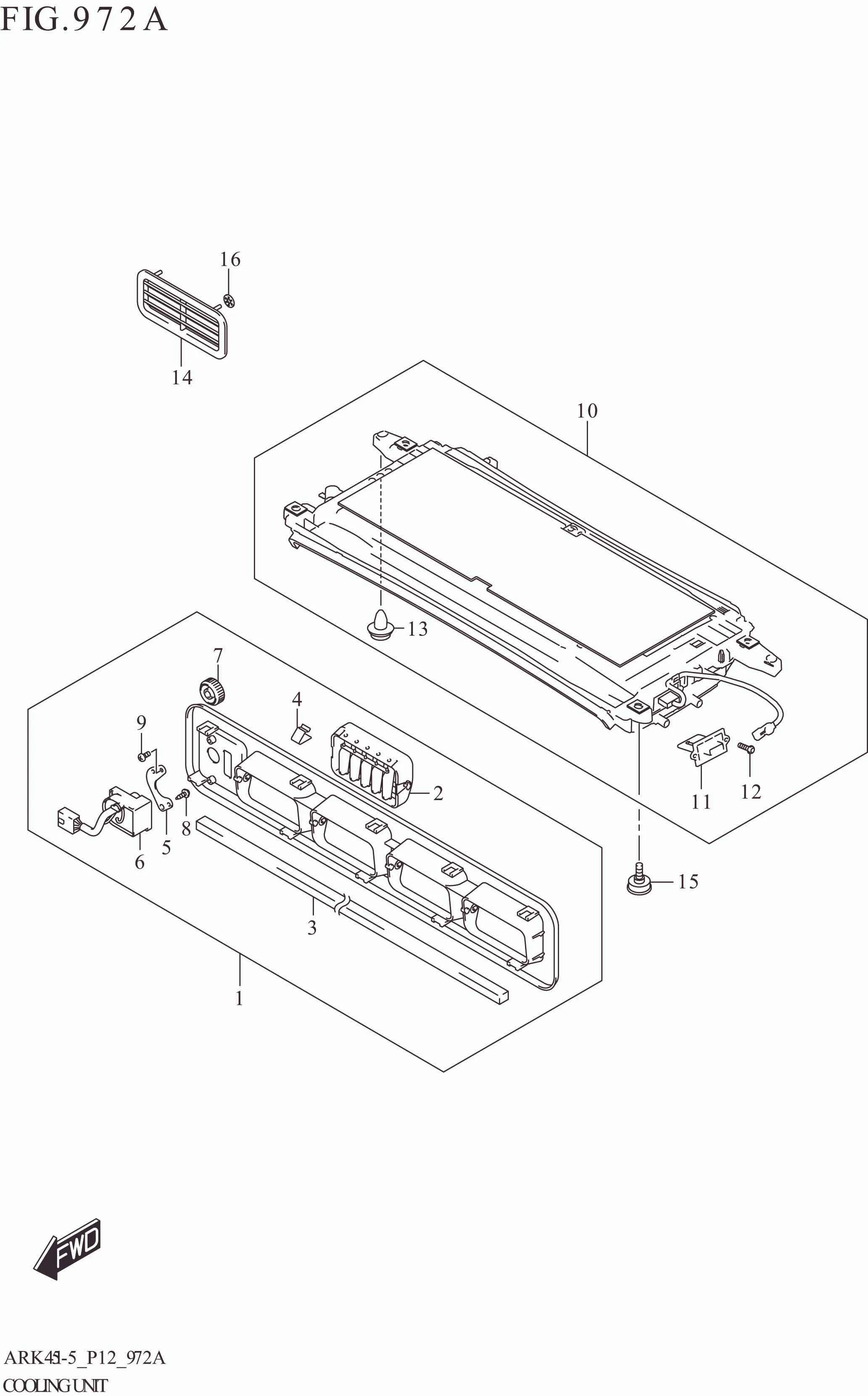 FIG. 972A COOLING UNIT (GL,GX,CRUISE)
