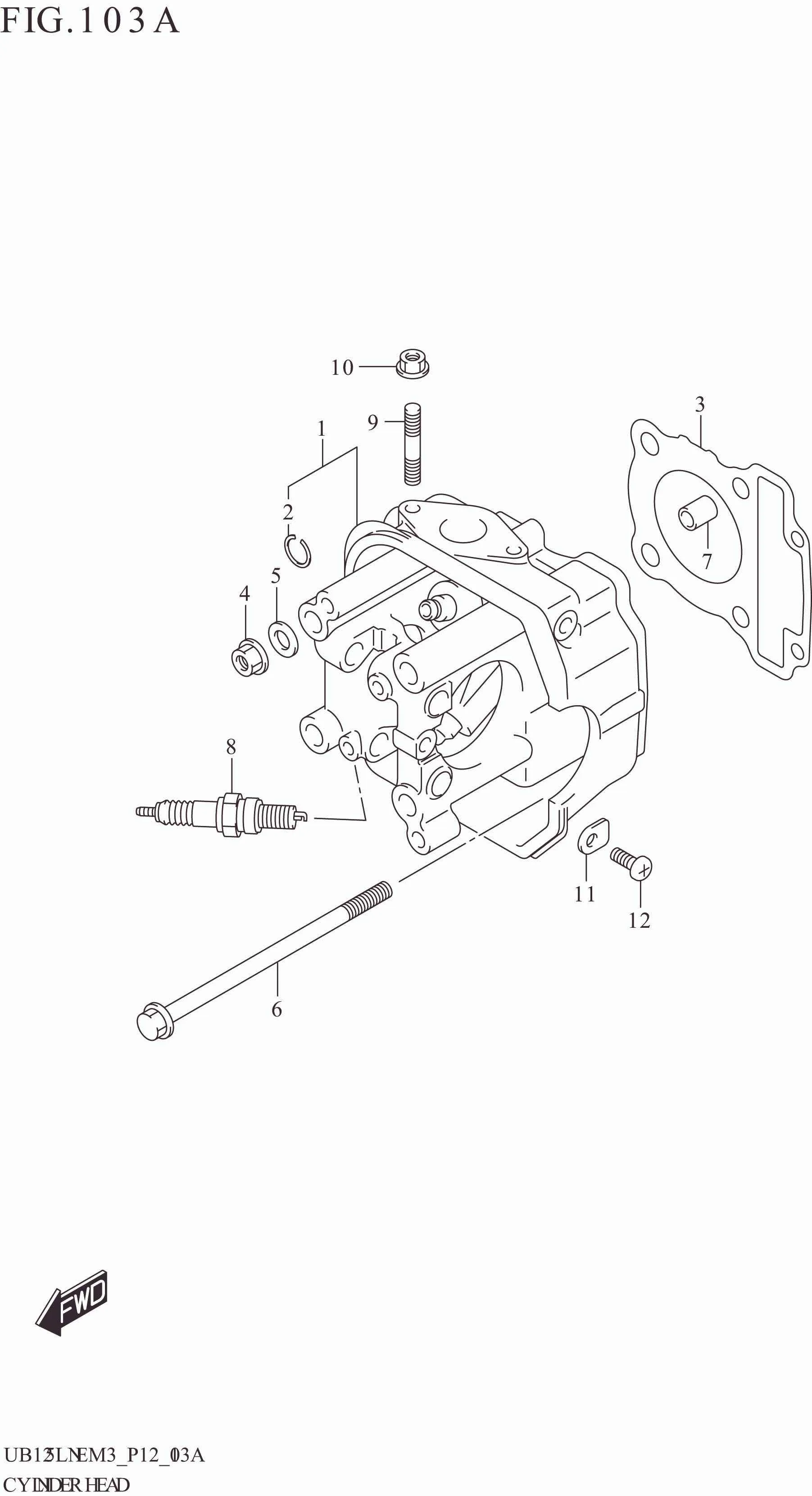 FIG. 103A CYLINDER HEAD
