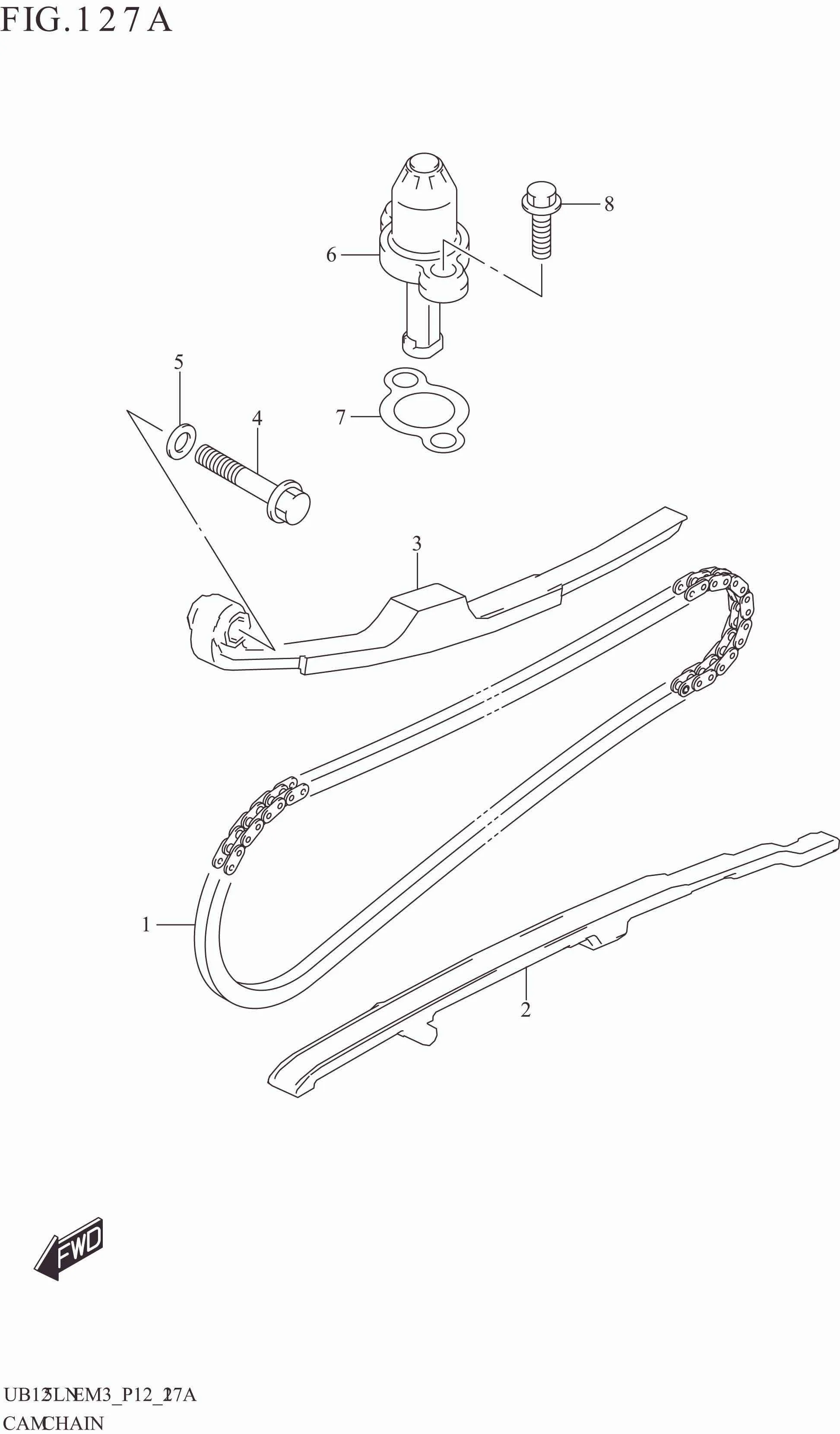 FIG. 127A CAM CHAIN