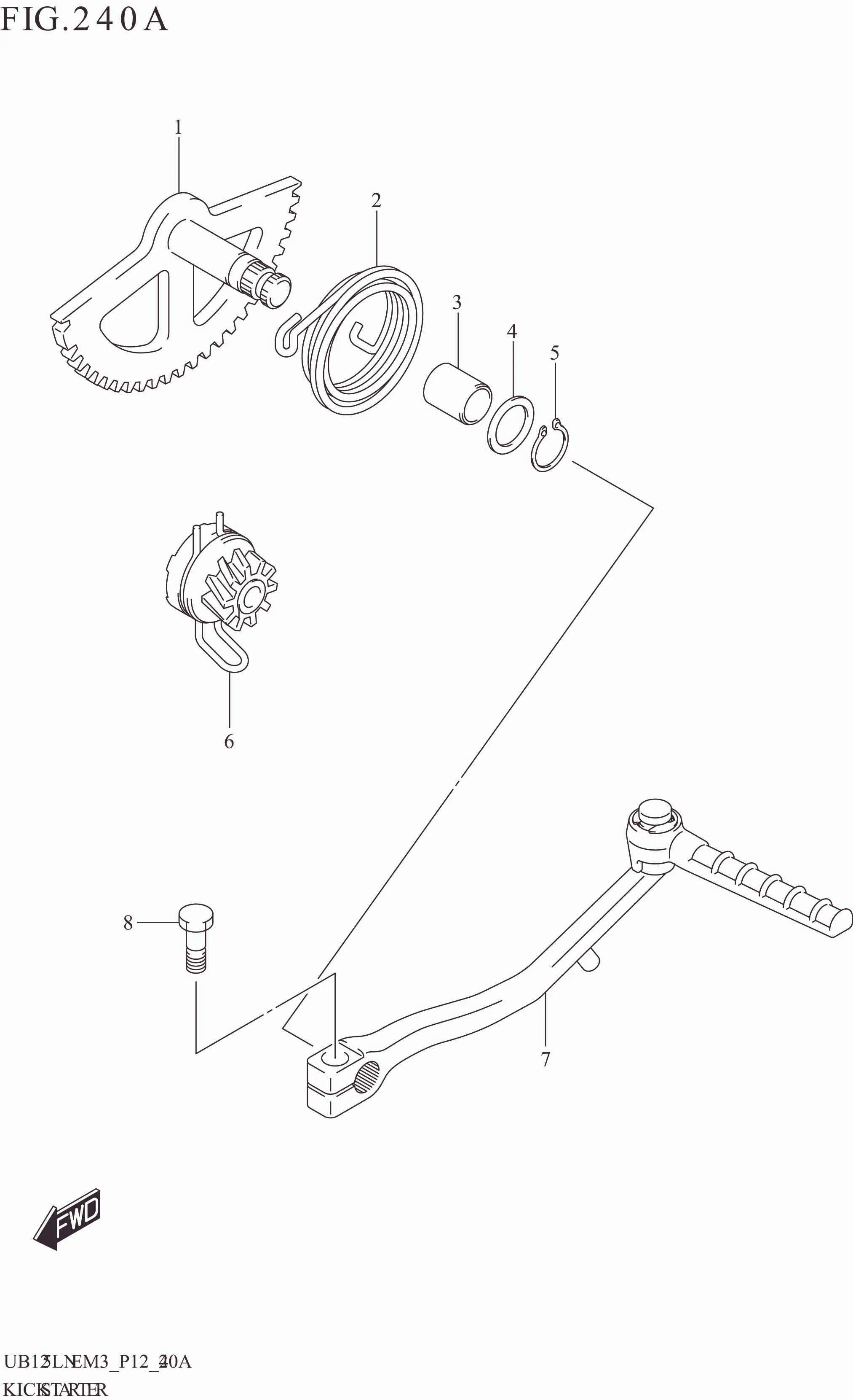 FIG. 240A KICK STARTER