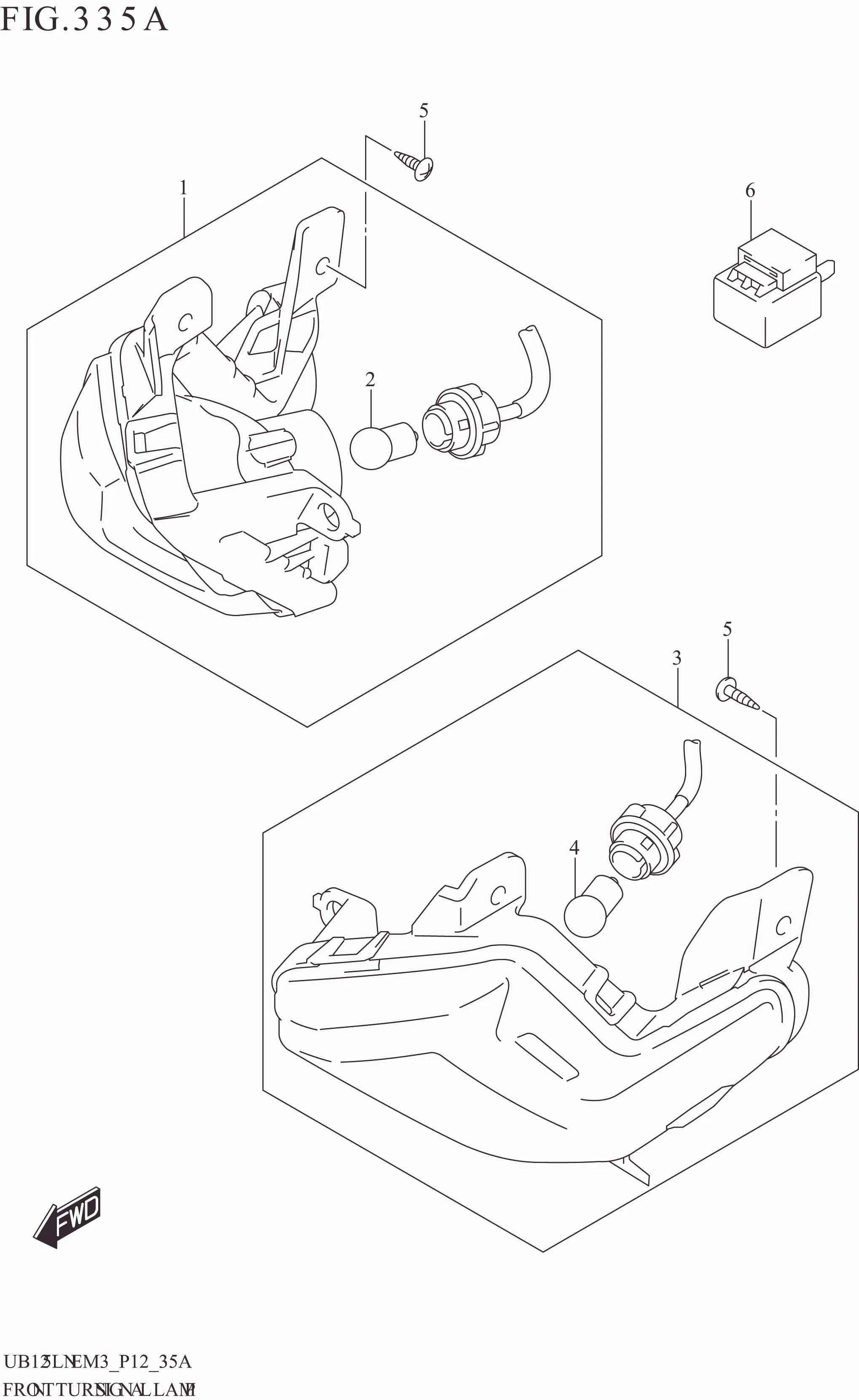 FIG. 335A FRONT TURNSIGNAL LAMP