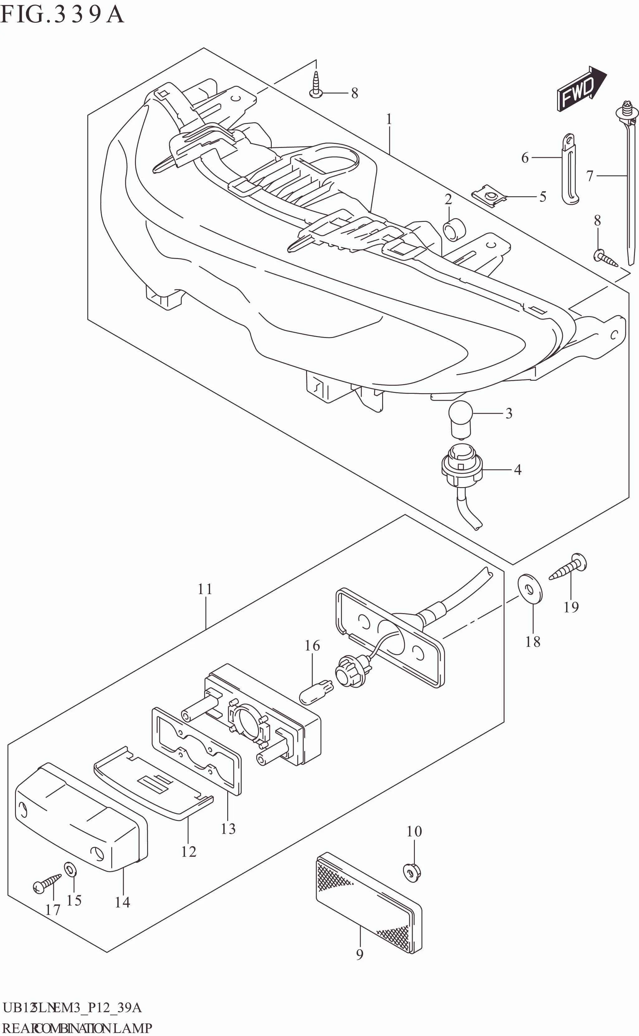 FIG. 339A REAR COMBINATION LAMP