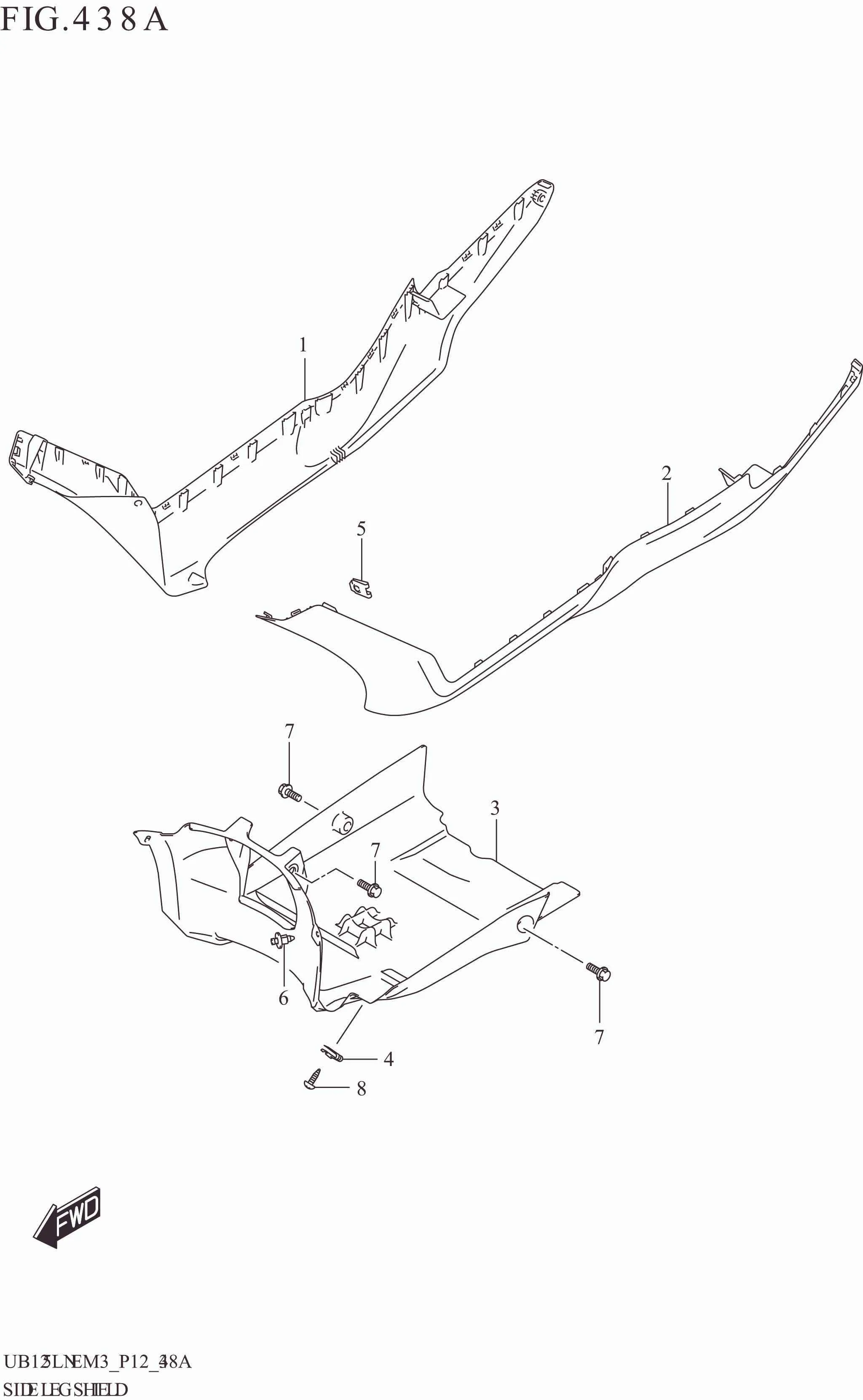 FIG. 438A SIDE LEG SHIELD