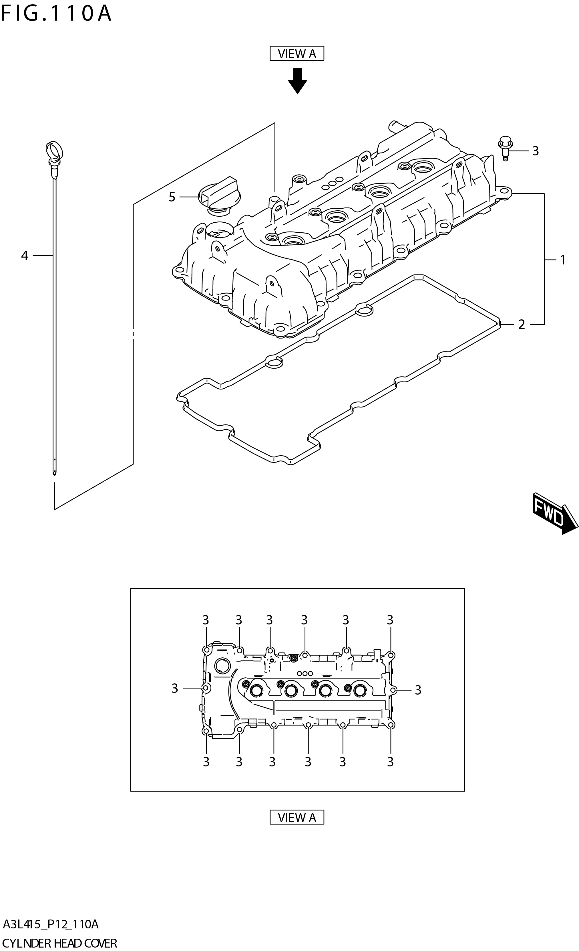 FIG. 110A CYLINDER HEAD COVER (K15B) 