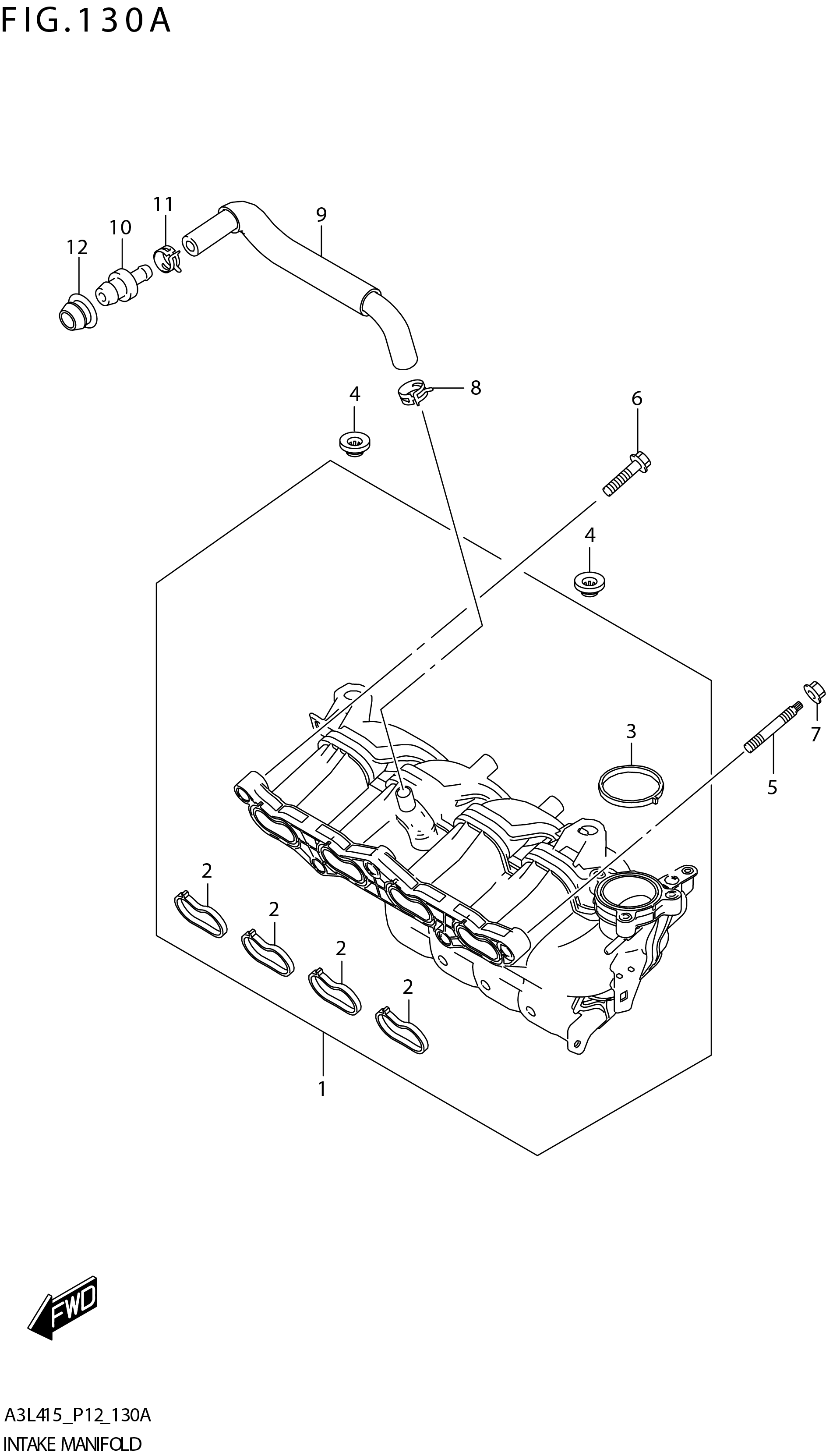 FIG. 130A INTAKEMANIFOLD (K15B)