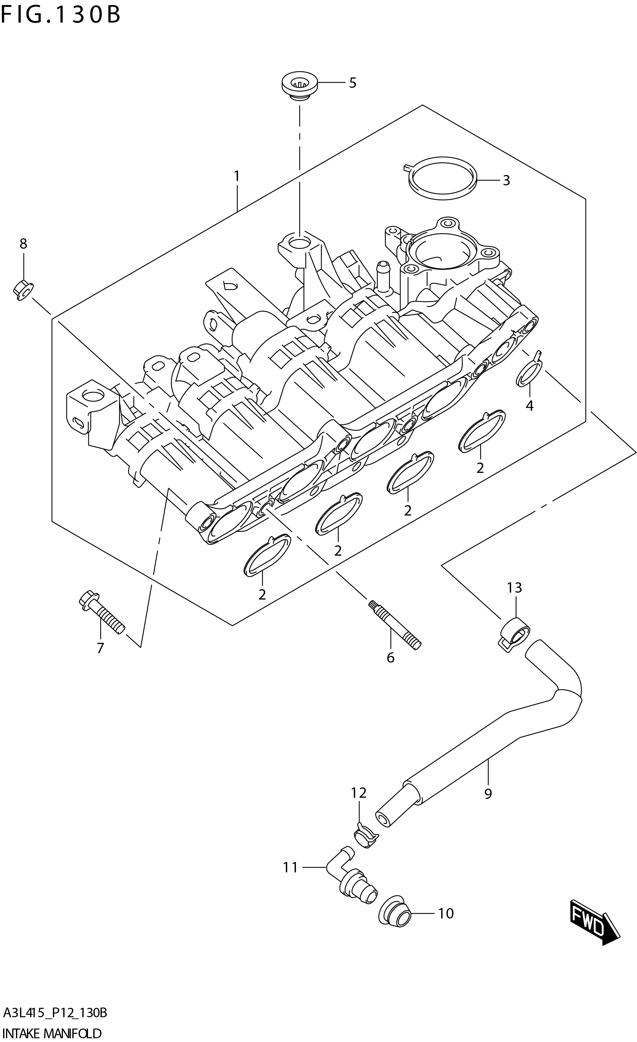 FIG. 130B INTAKEMANIFOLD (K15C)