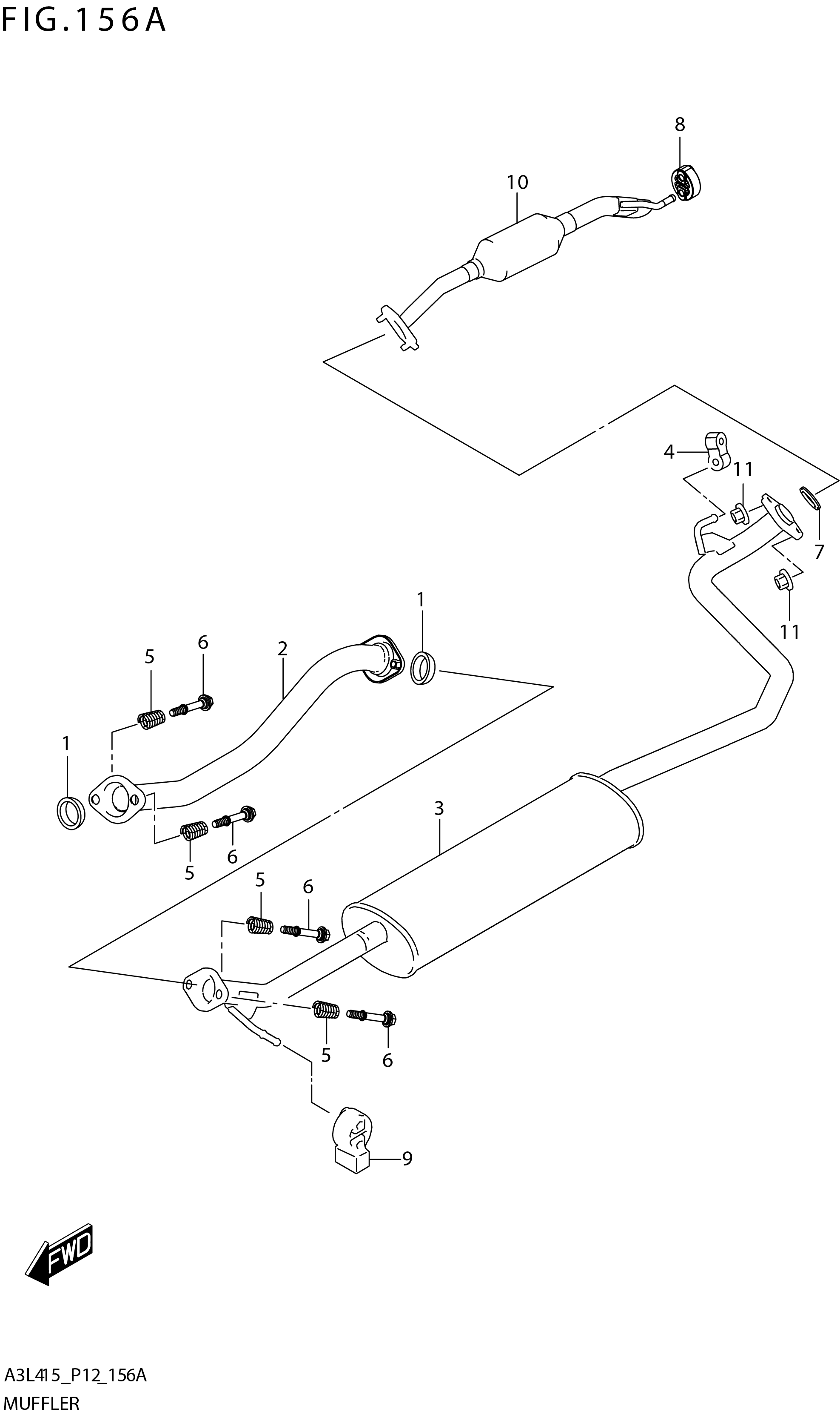 FIG. 156A MUFFLER (K15B) 