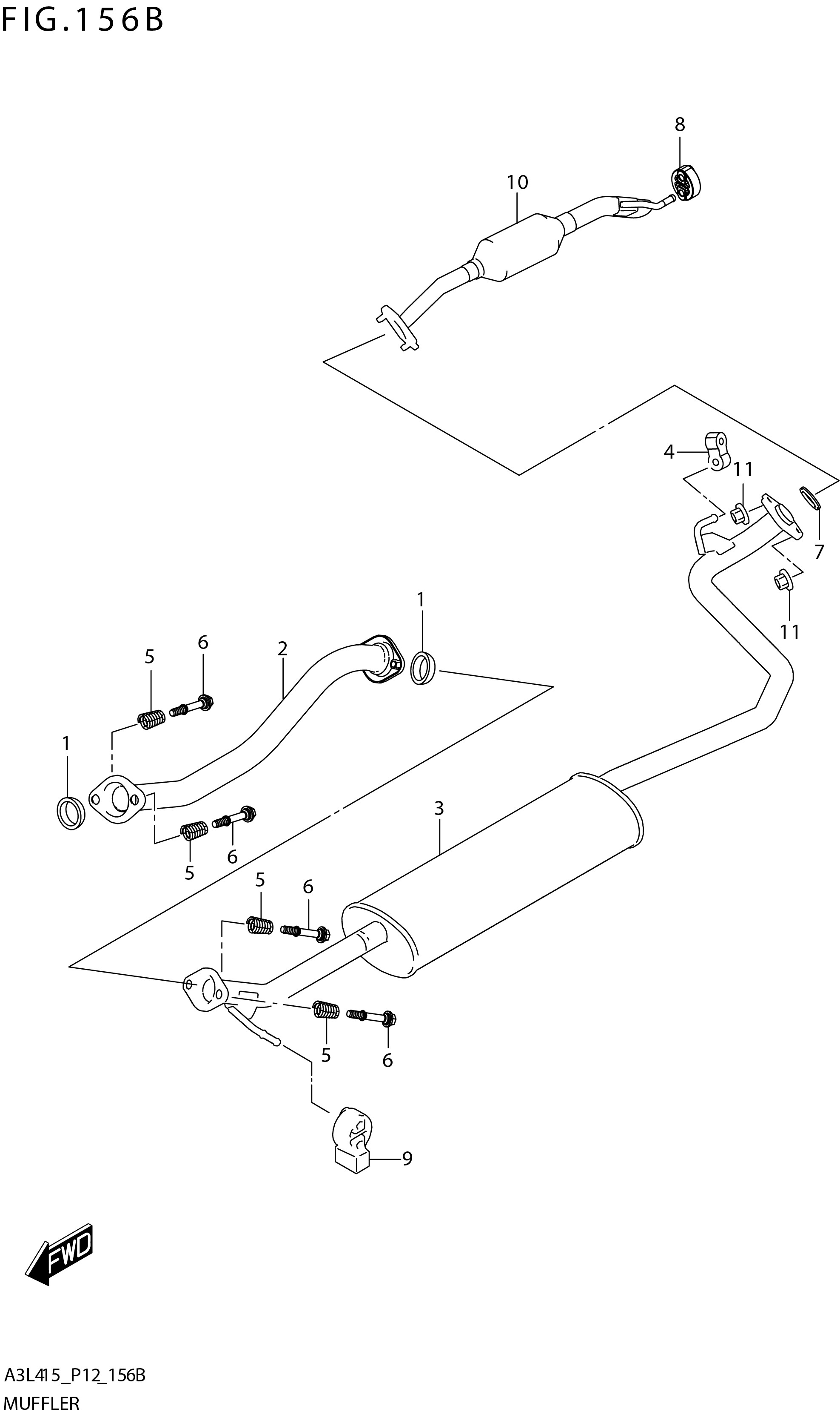 FIG. 156B MUFFLER (K15C) 