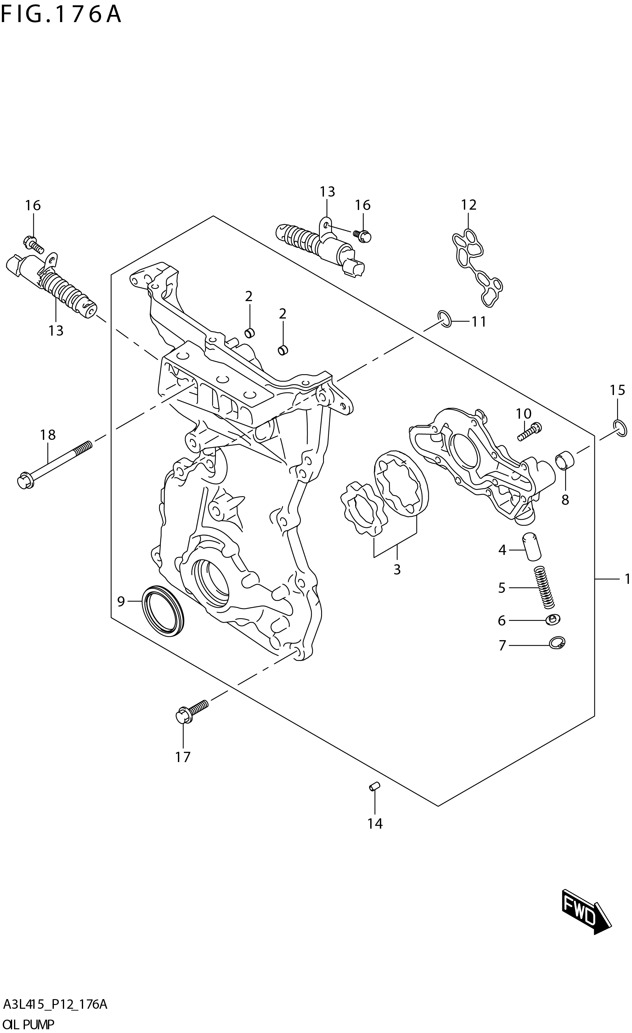 FIG. 176A OIL PUMP (K15C) 
