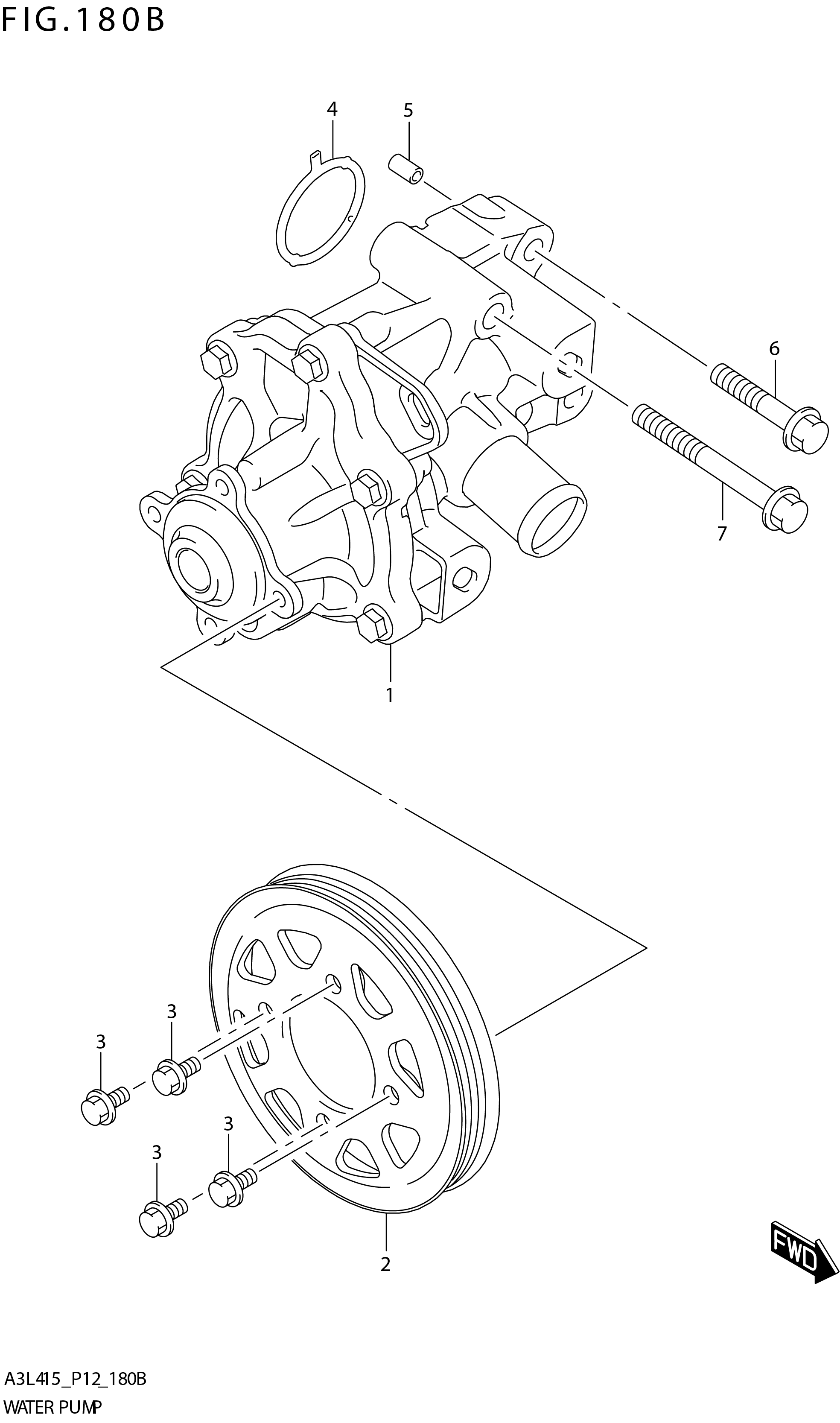 FIG. 180B WATER PUMP (K15C) 