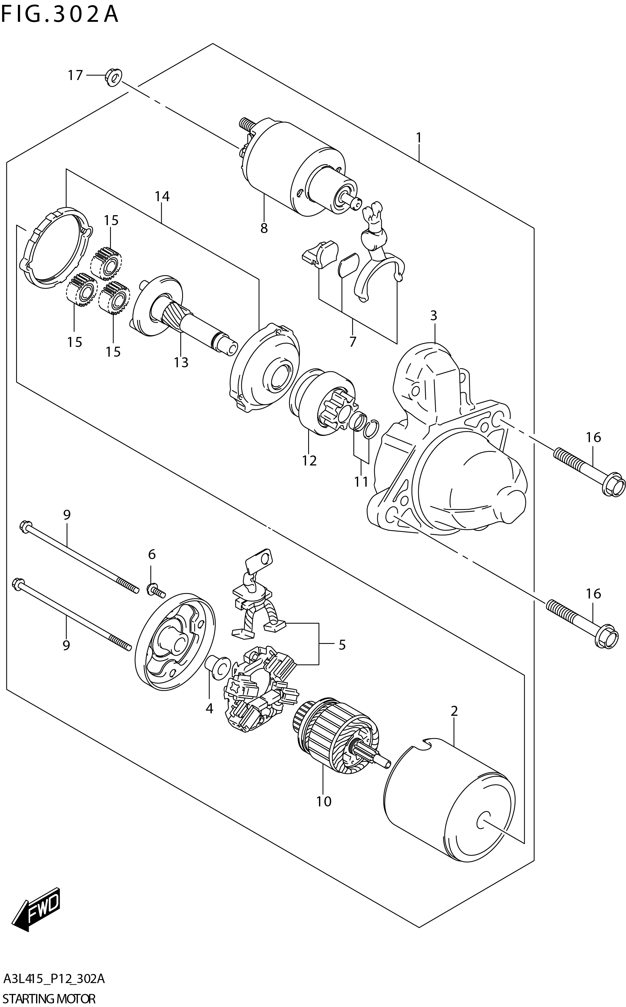 FIG. 302A STARTING MOTOR (K15C)