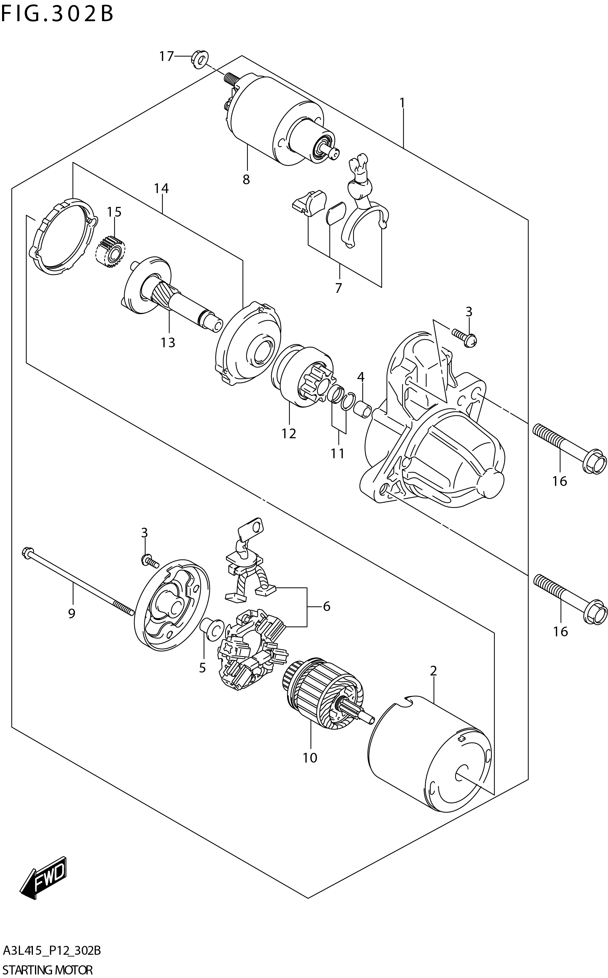 FIG. 302B STARTING MOTOR (K15B)