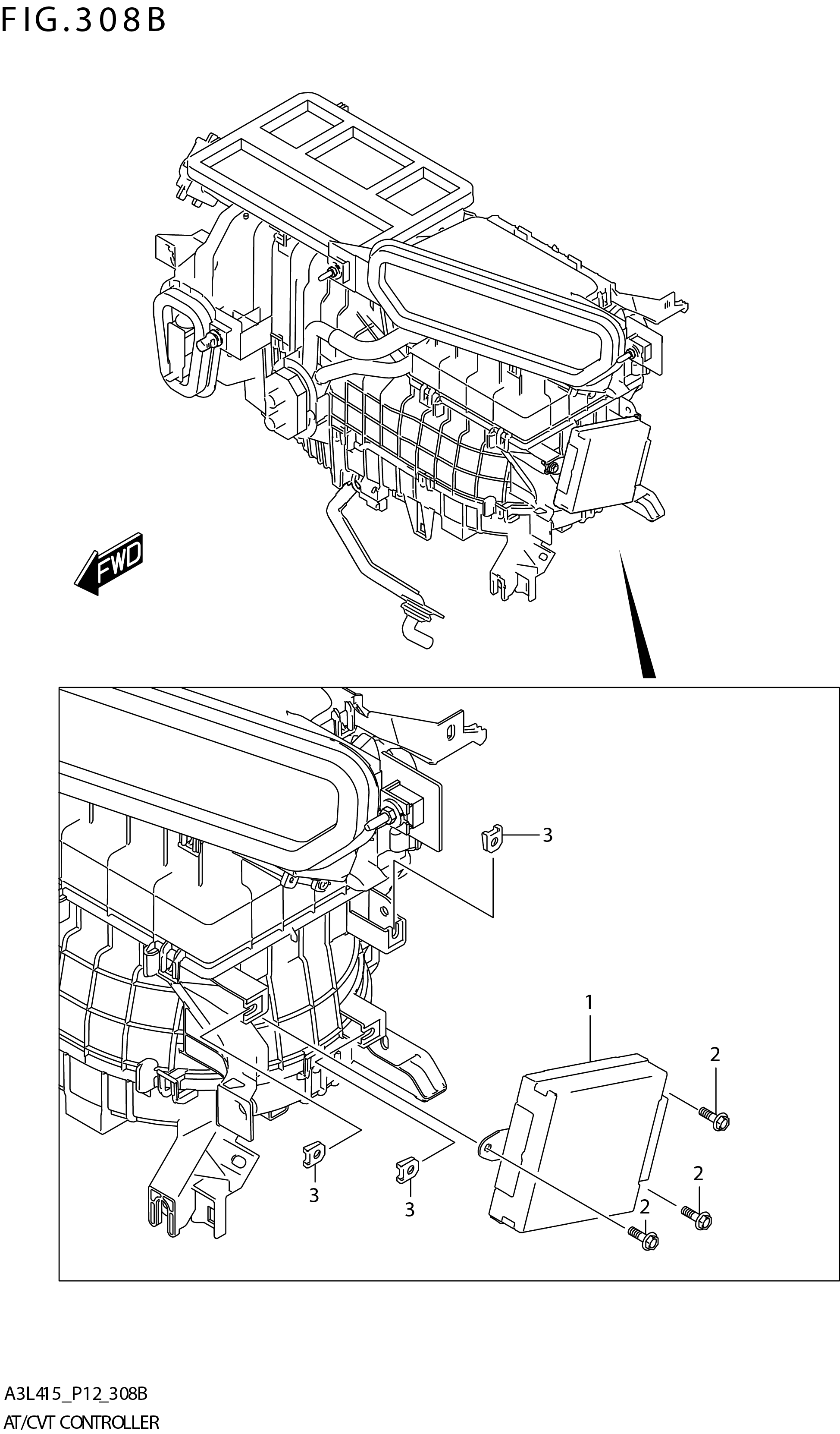 FIG. 308B AT/CVTCONTROLLER (K1 5B:4AT)