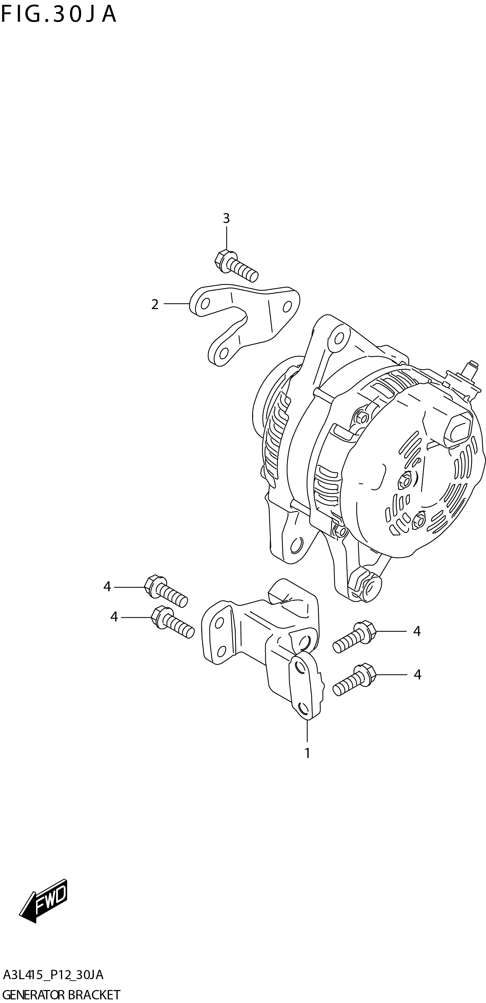 FIG. 30JA GENERATOR BRACKET (K15B)