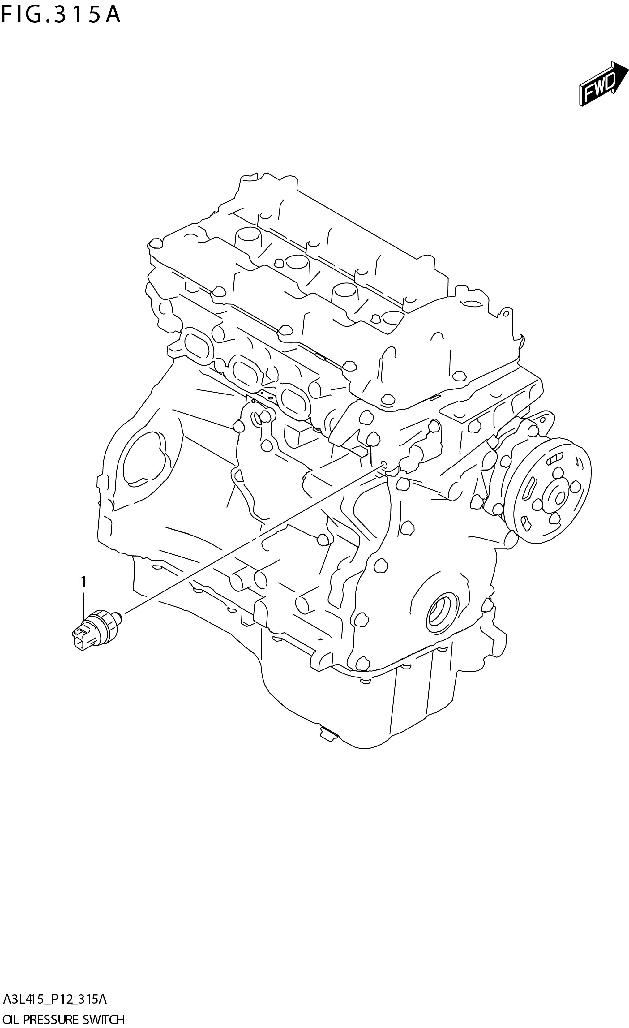 FIG. 315A OIL PRESSURE SWITCH (K15C)