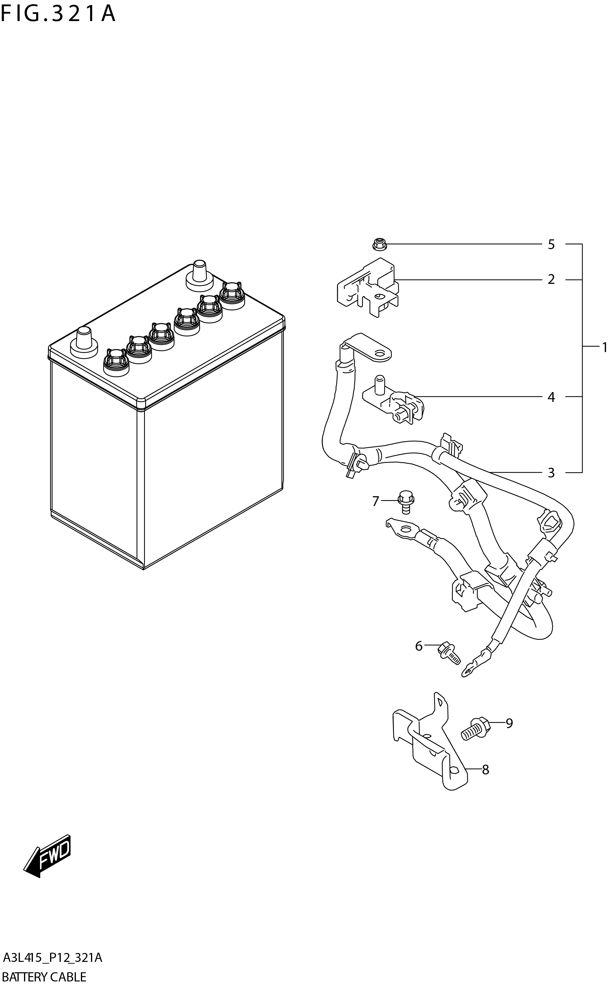 FIG. 321A BATTERY CABLE (GL:5MT)