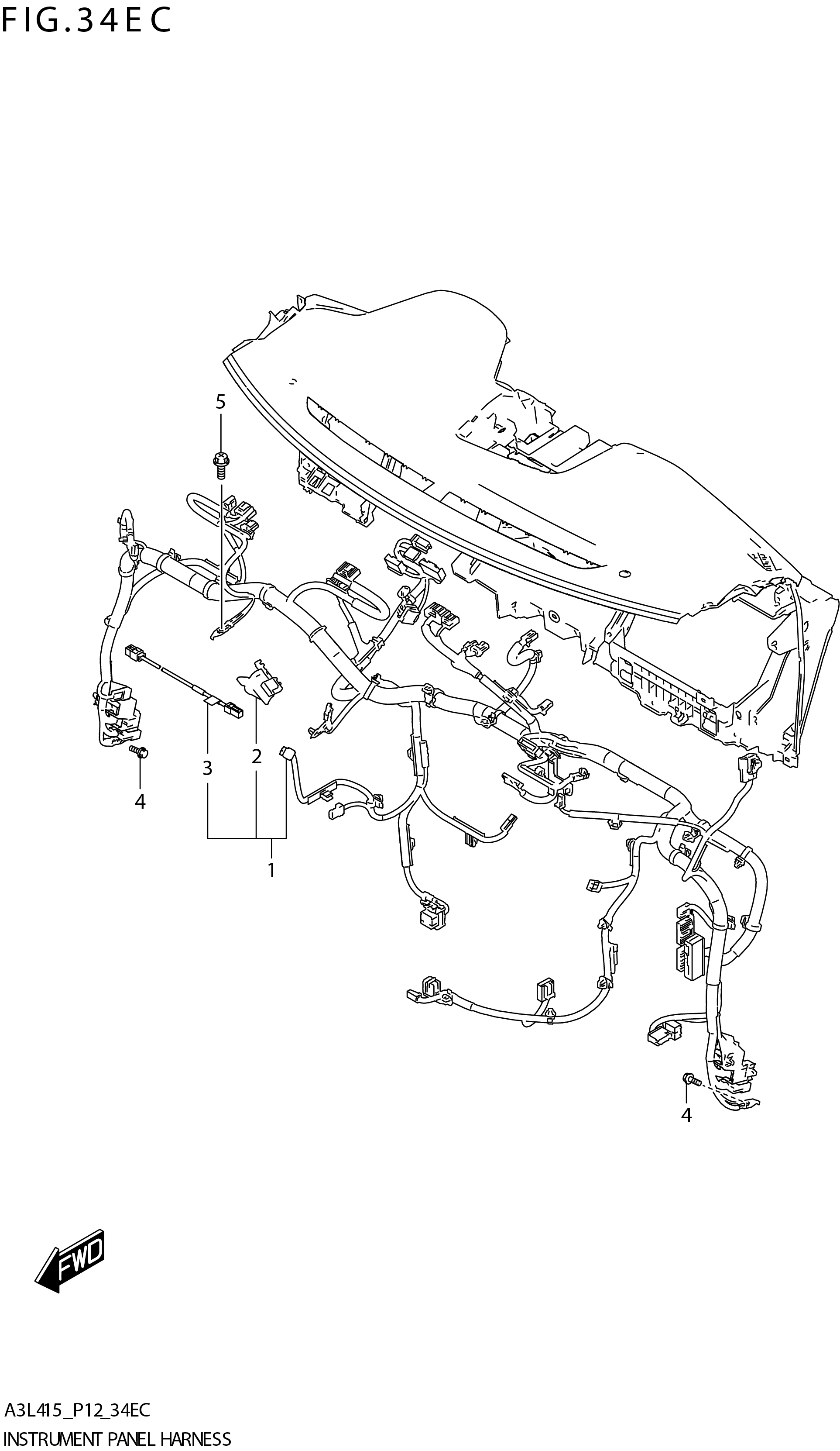 FIG. 34EC INSTRUMENT PANEL HARNESS (GLX:W_AEBMCR)