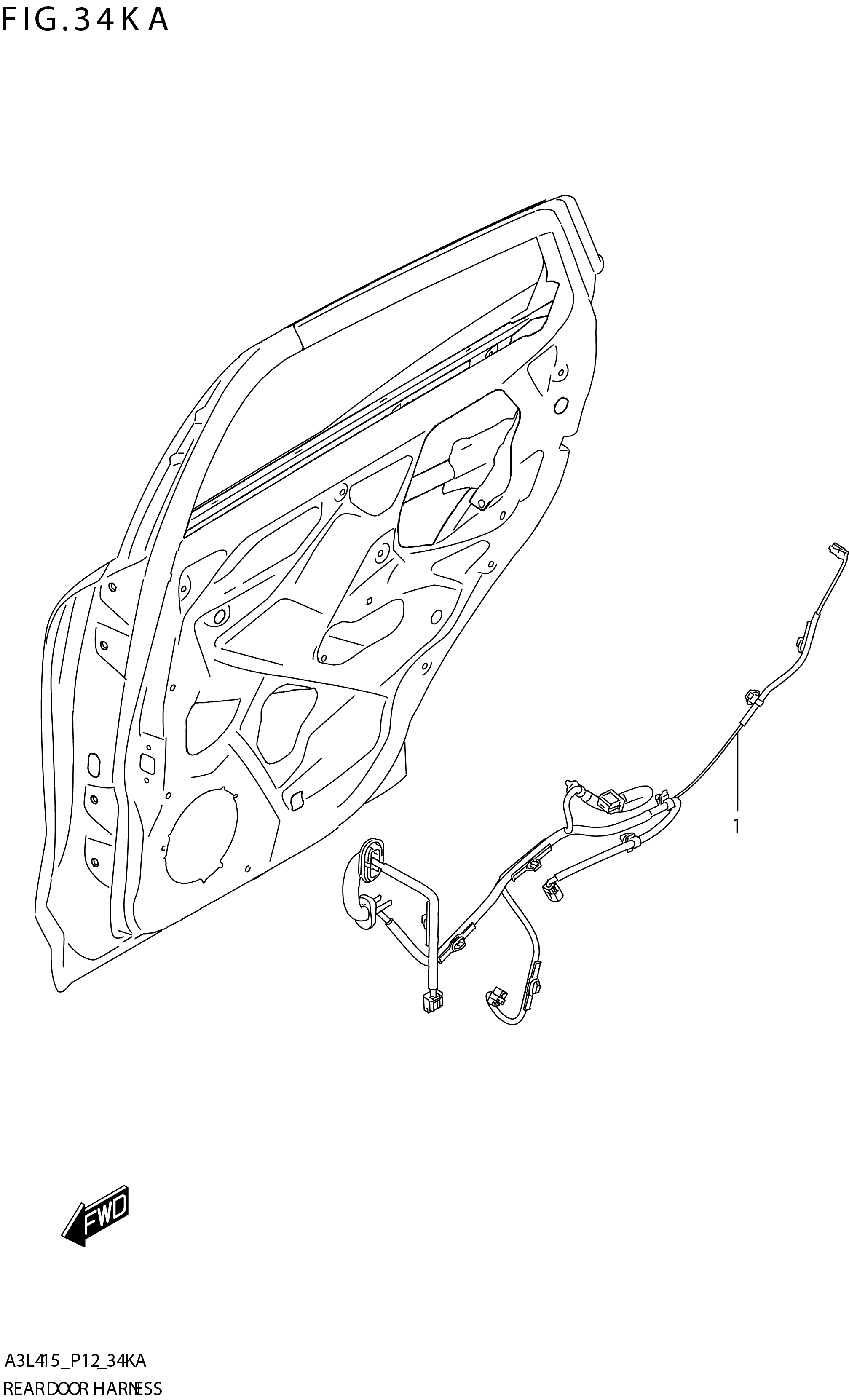 FIG. 34KA REAR DOOR HARNESS
