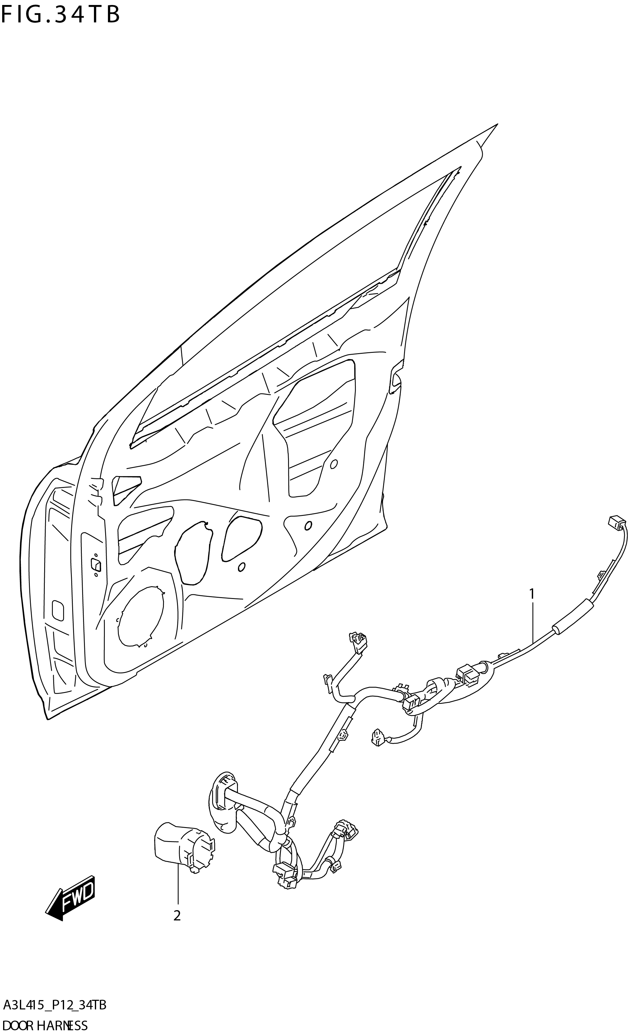 FIG. 34TB DOOR HARNESS (GLX:N_AEBR)